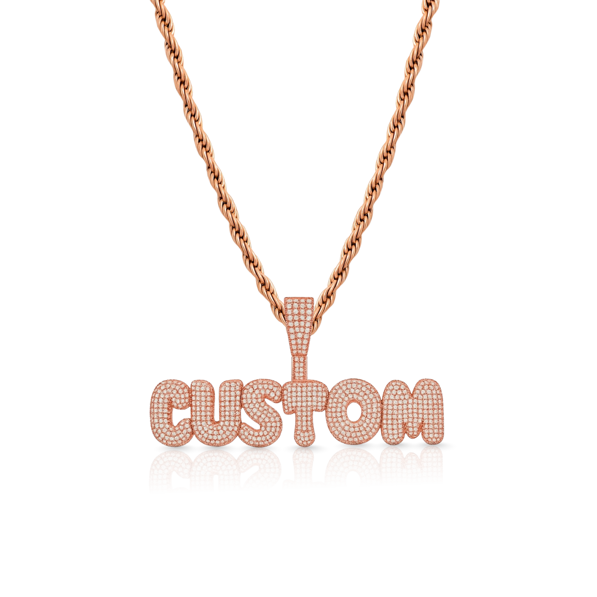 Small Bubble Letter Custom Pendant