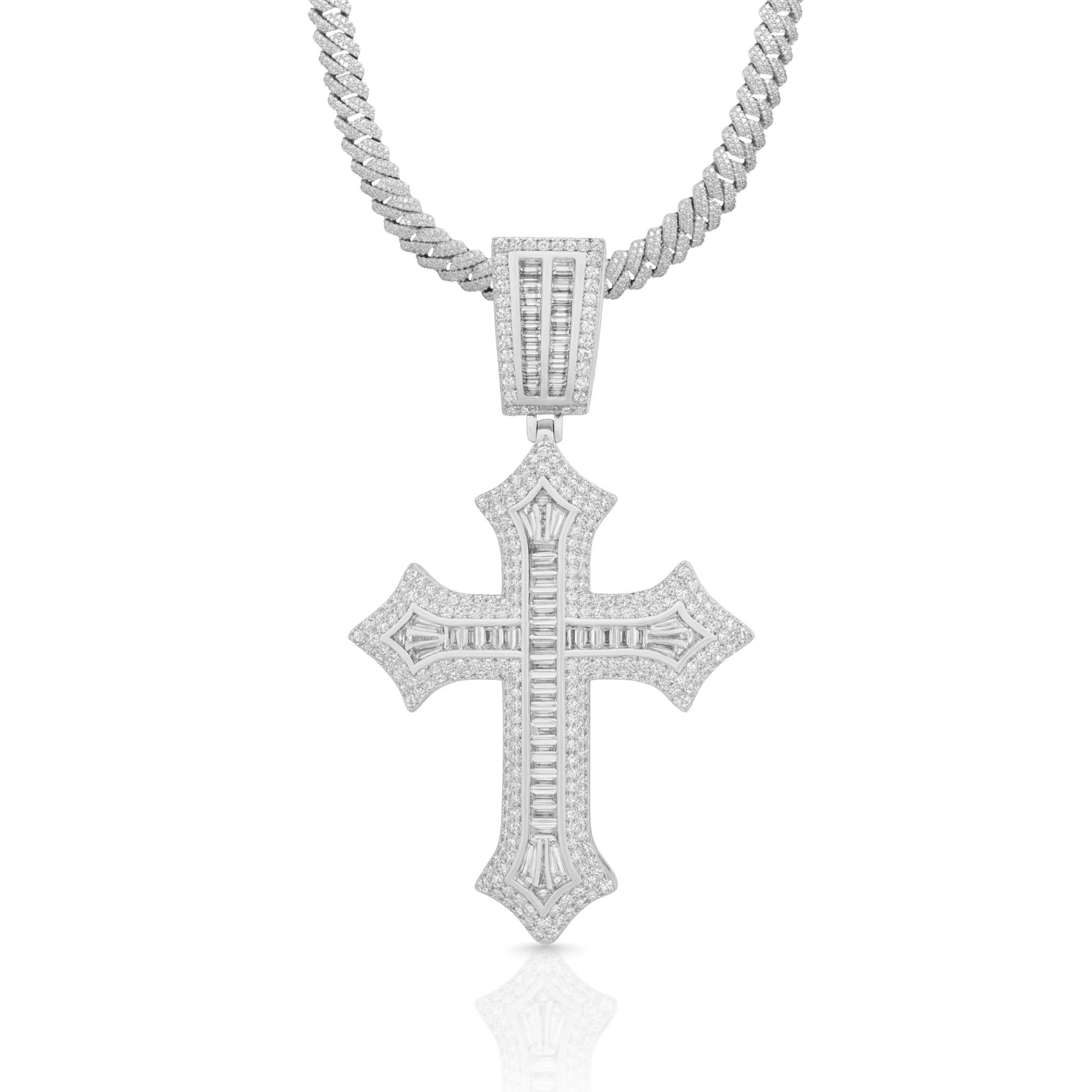 Large Cross Diamond Pendant