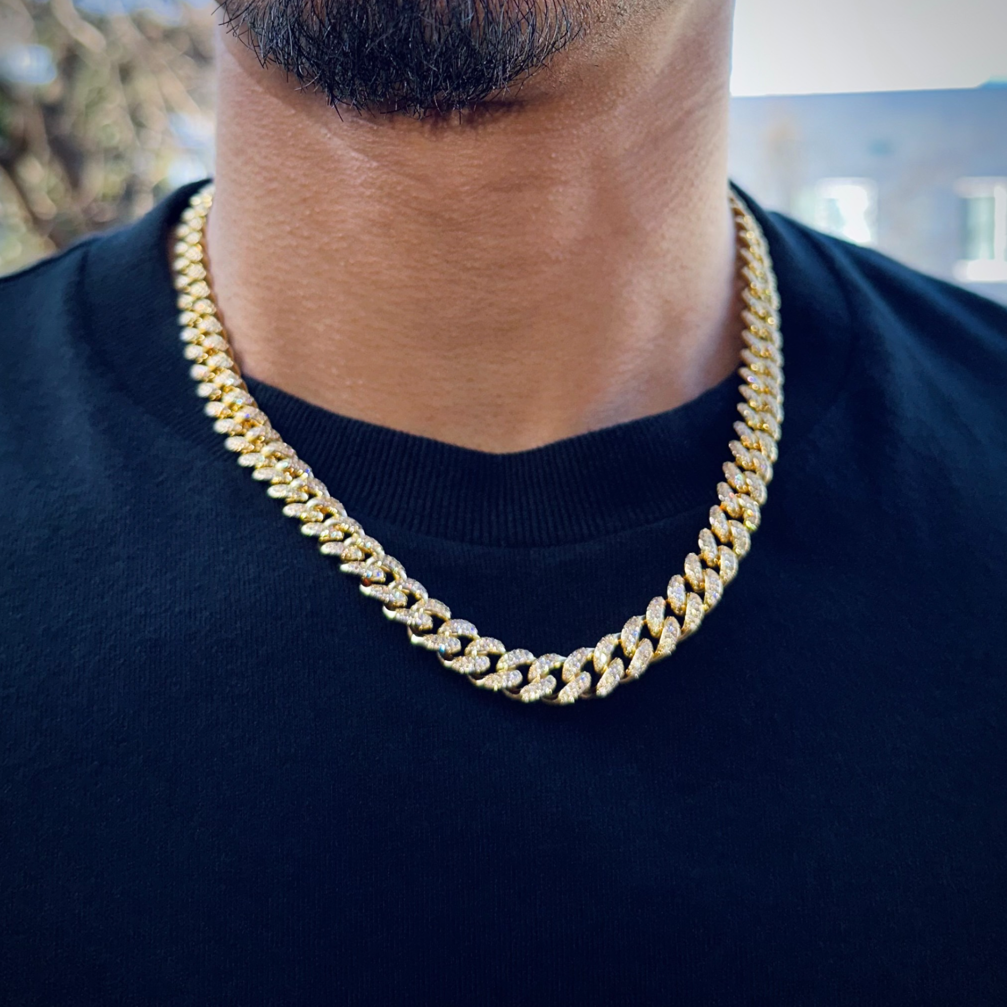 Moissanite Diamond Cuban Chain (12mm) 17cts