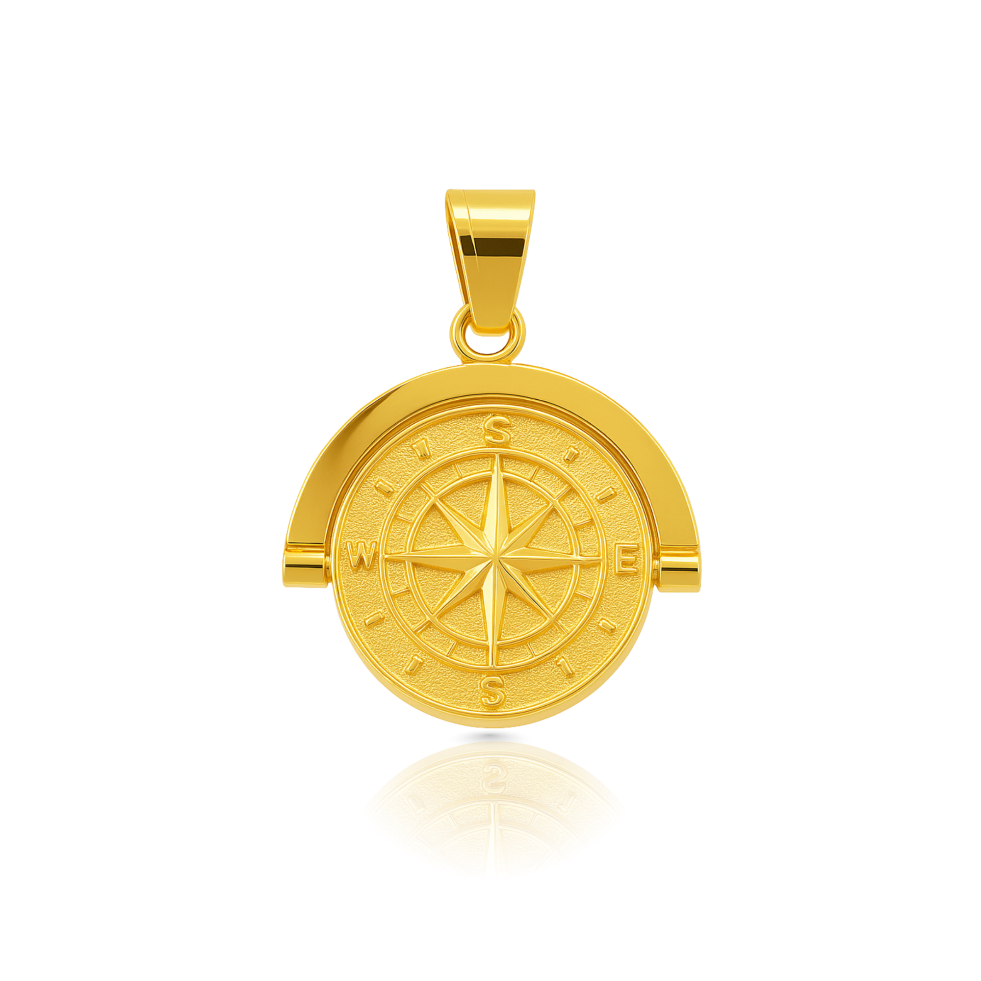 Double Sided Coin Gold Pendant