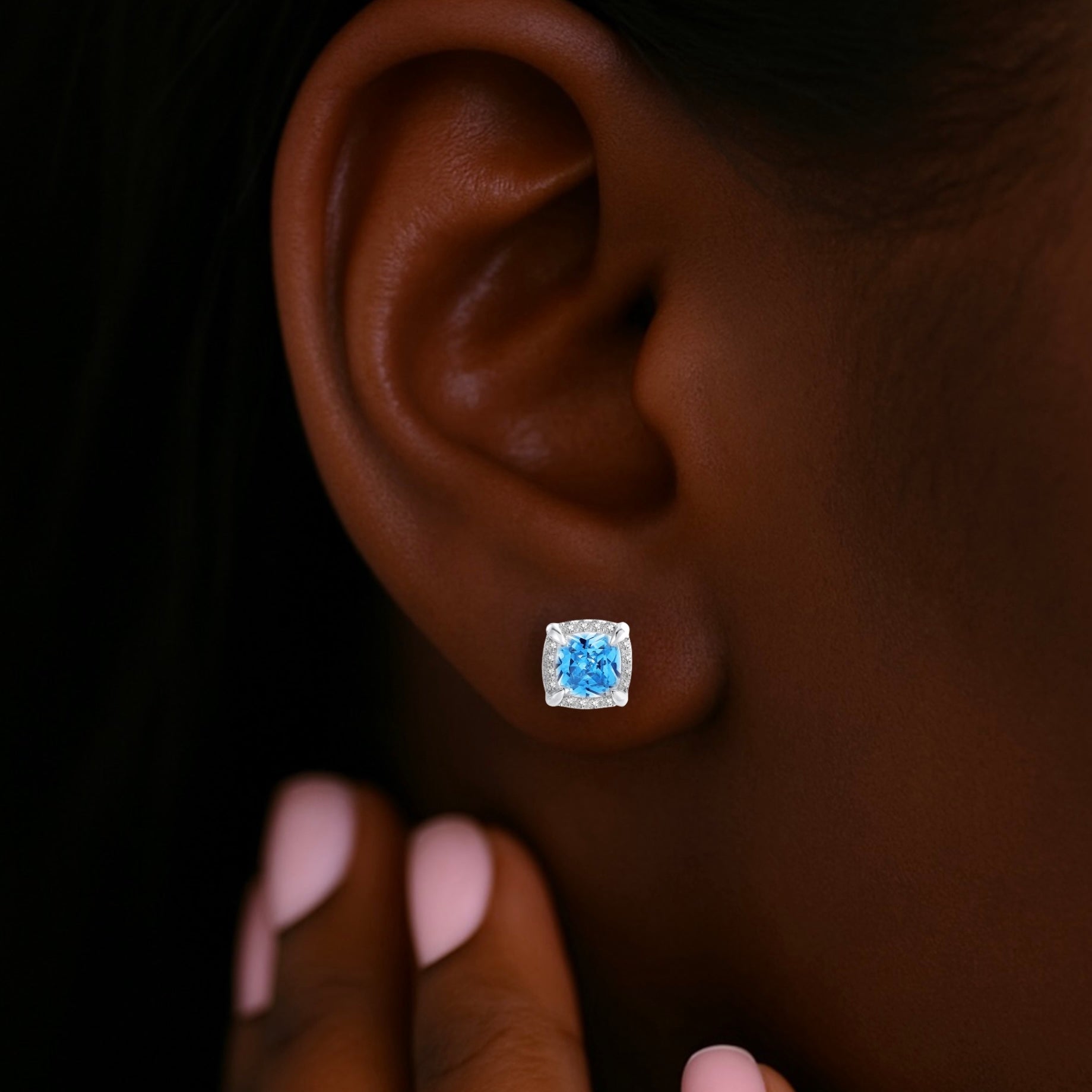 Clustered Emerald Diamond Earrings