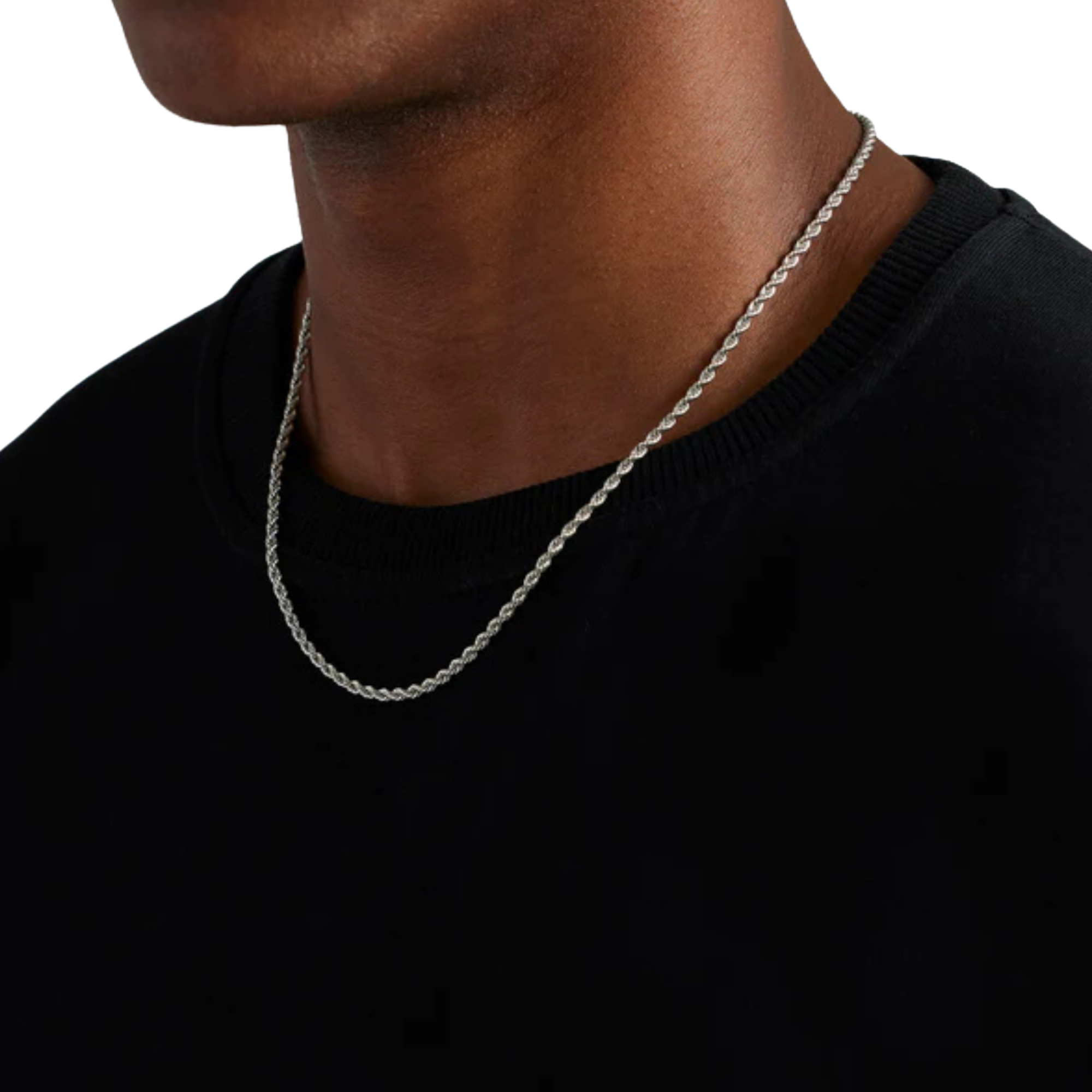 Solid Silver Rope Chain 3mm