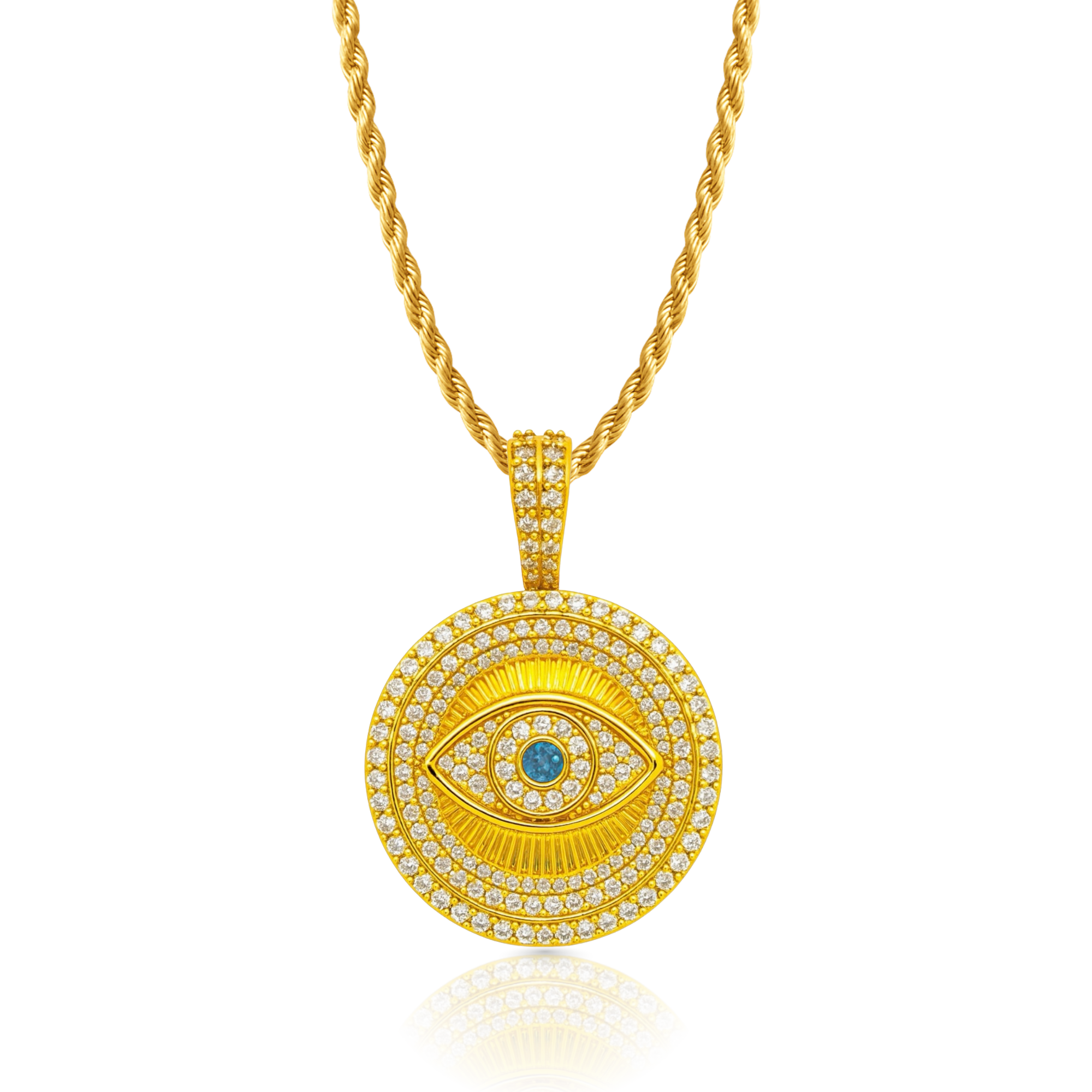 Evil Eye Diamond Gold Pendant
