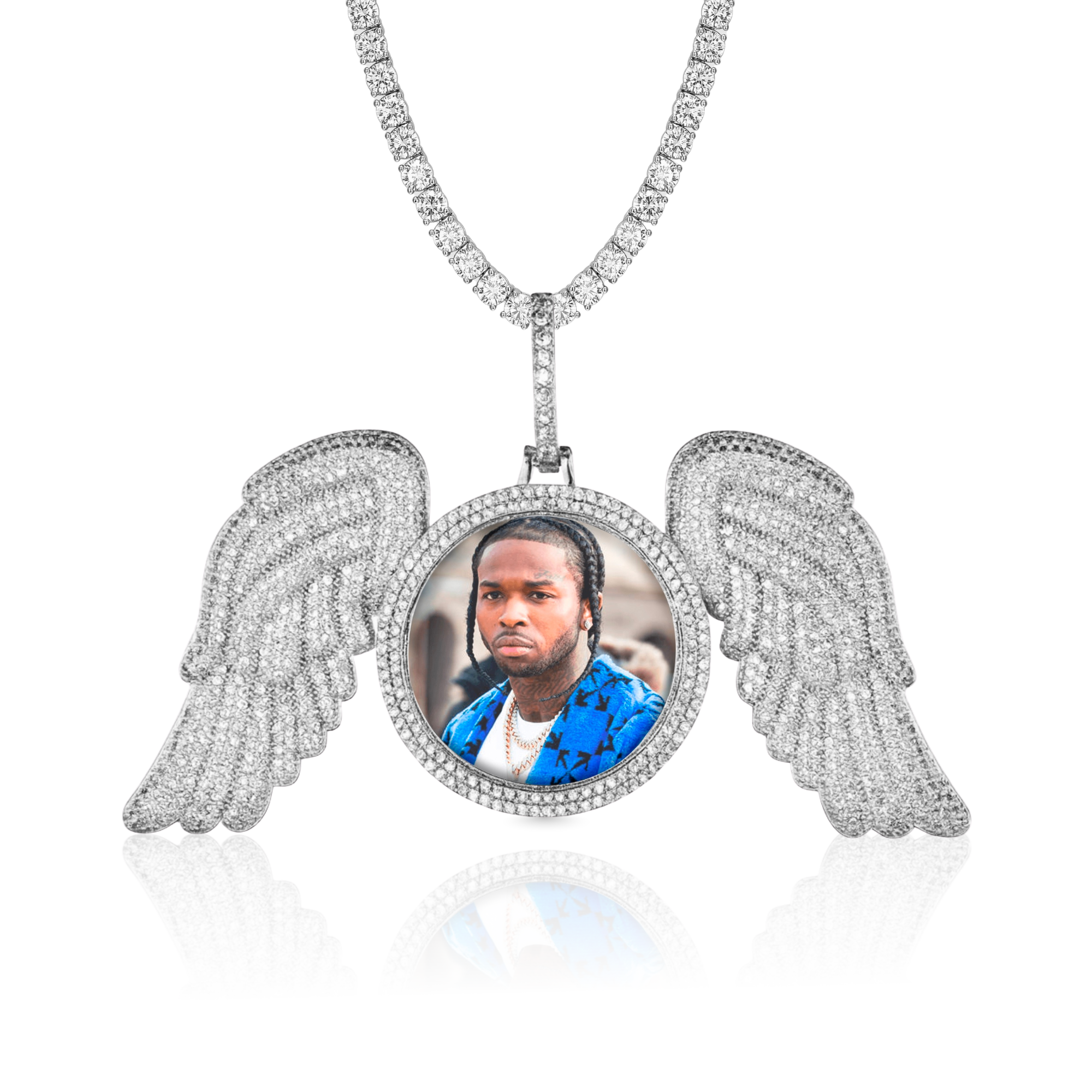 Love Wings Custom Photo Pendant