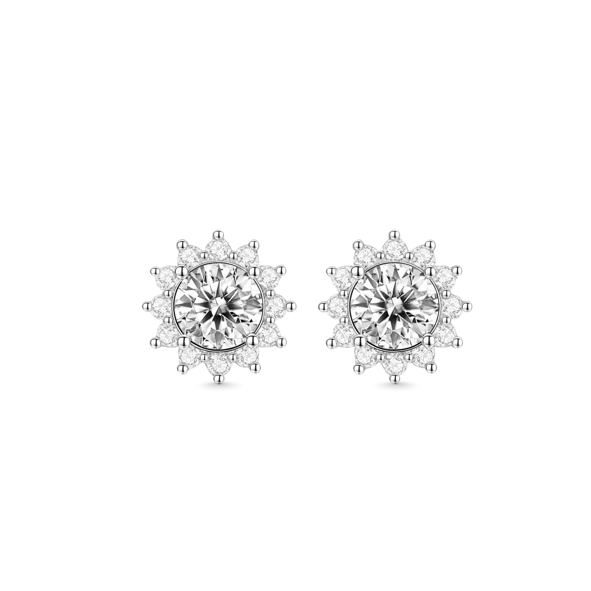Moissanite Flower Earrings 1.0cts