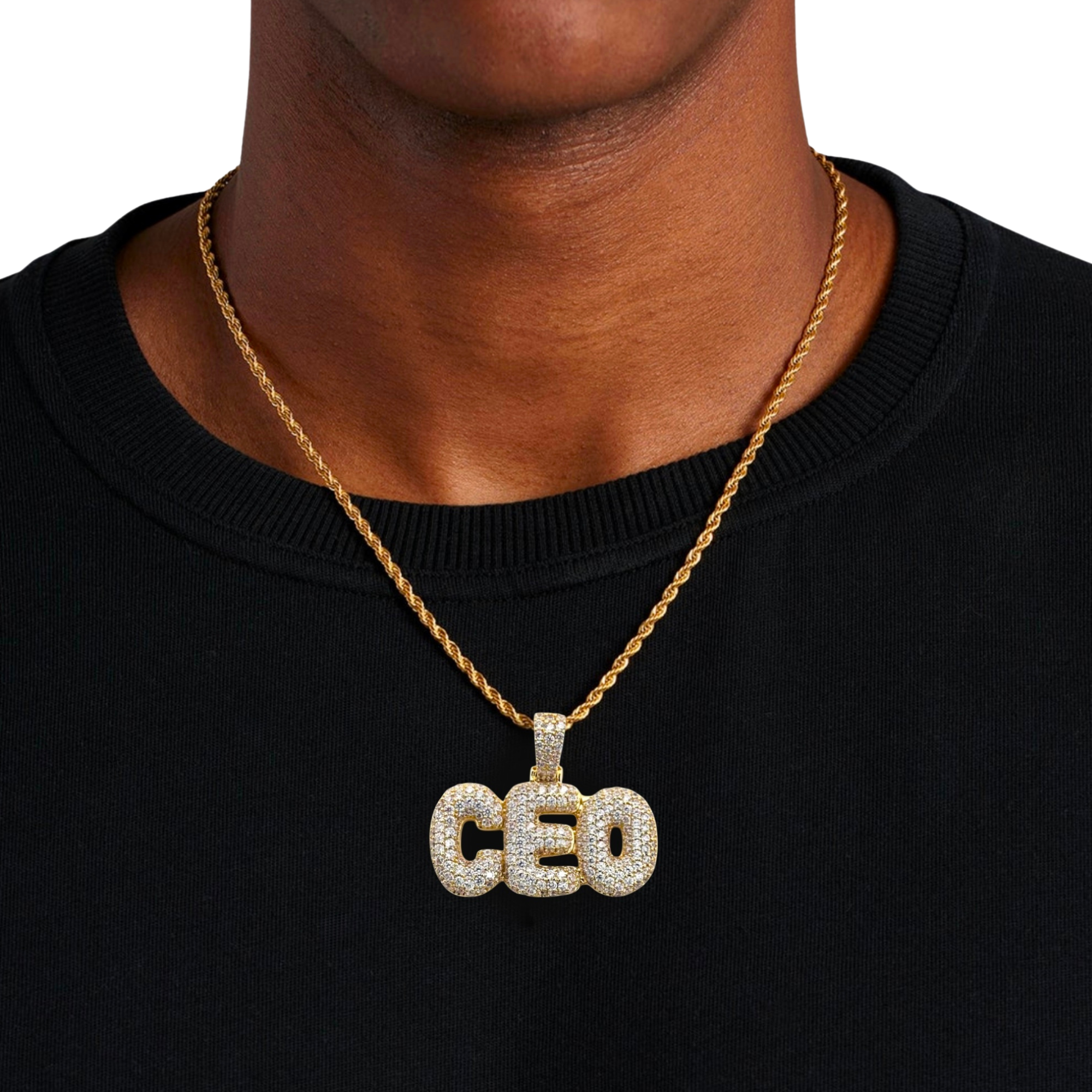 "CEO" Diamond Gold Pendant