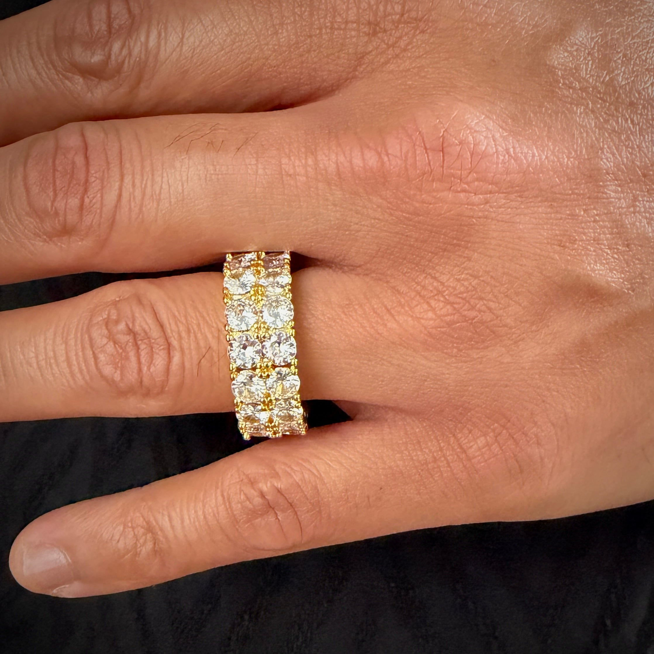 Double Tennis Diamond Ring