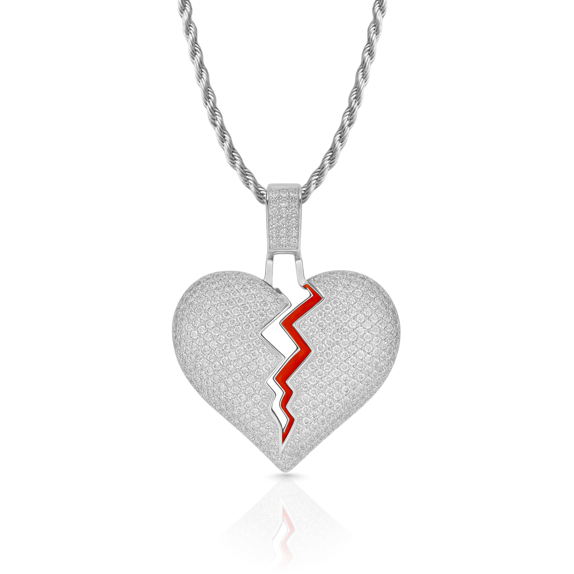 Broken Heart Diamond Pendant