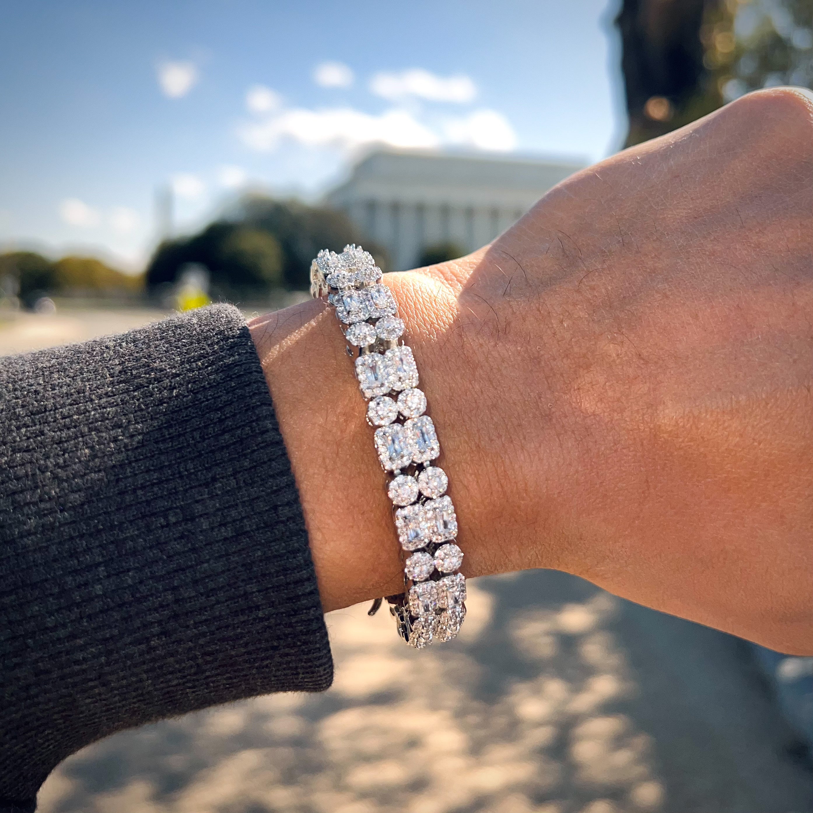 Double Clustered Tennis Bracelet