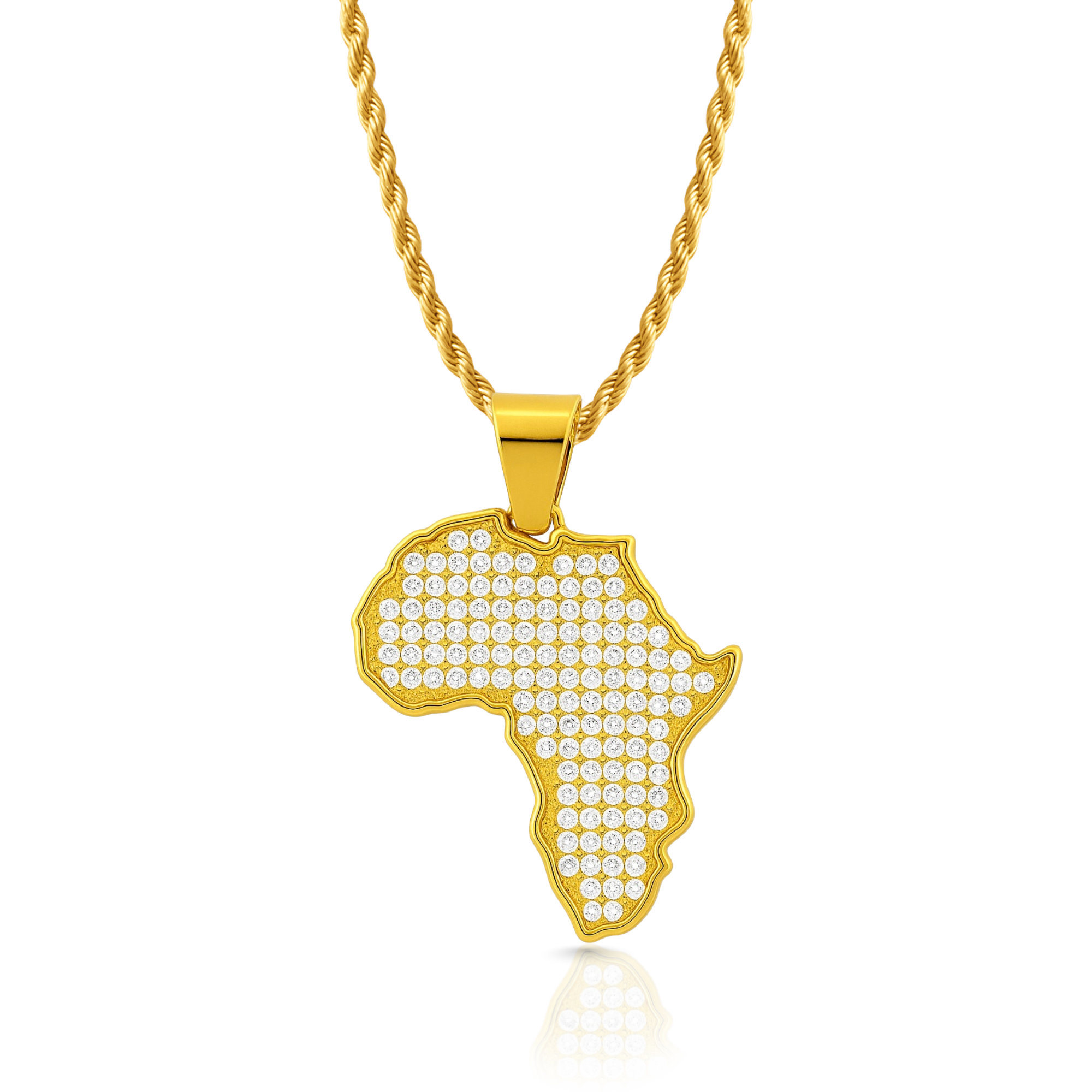 Africa Diamond Gold Pendant