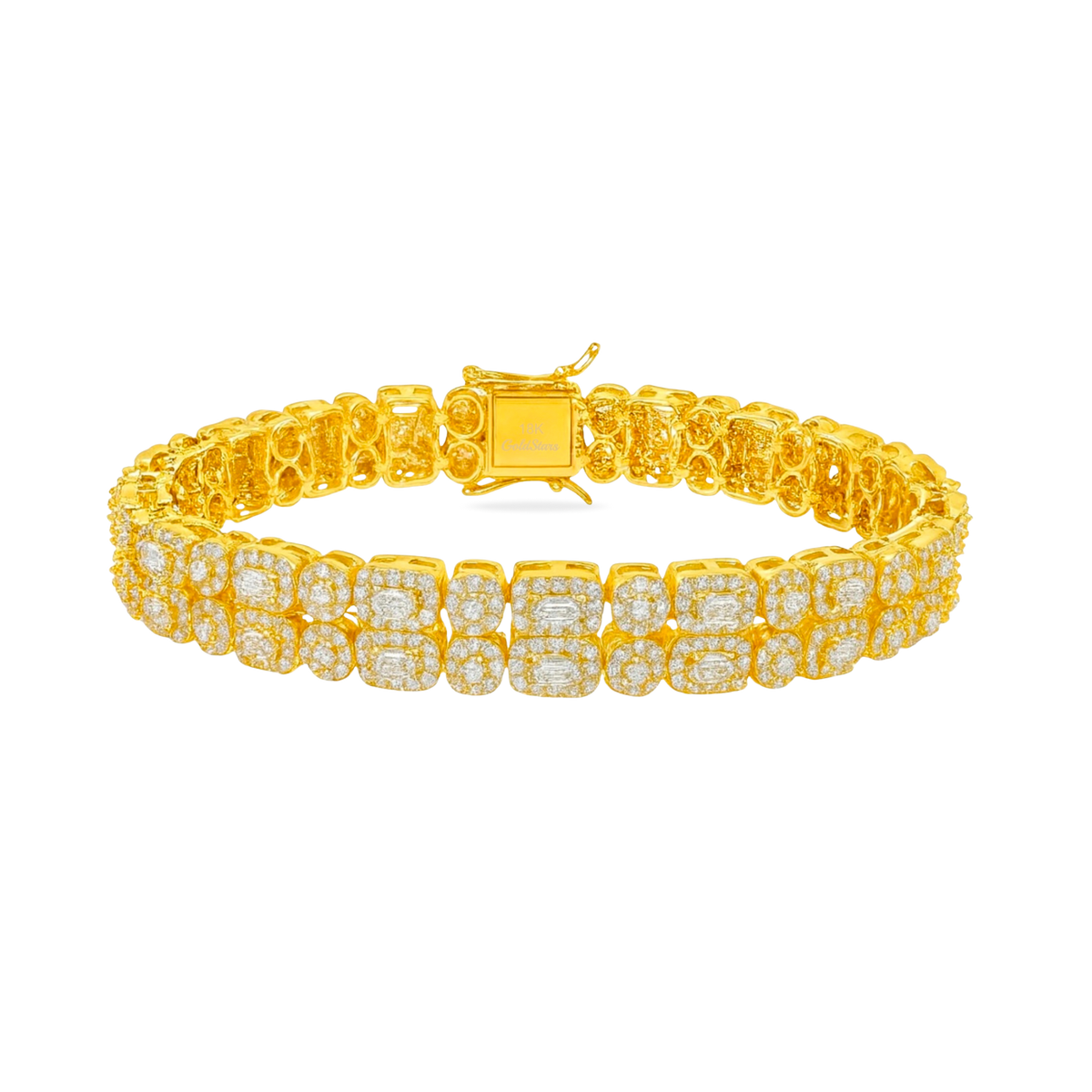 Double Clustered Tennis Bracelet – GoldStarsDC Jewelry Co.