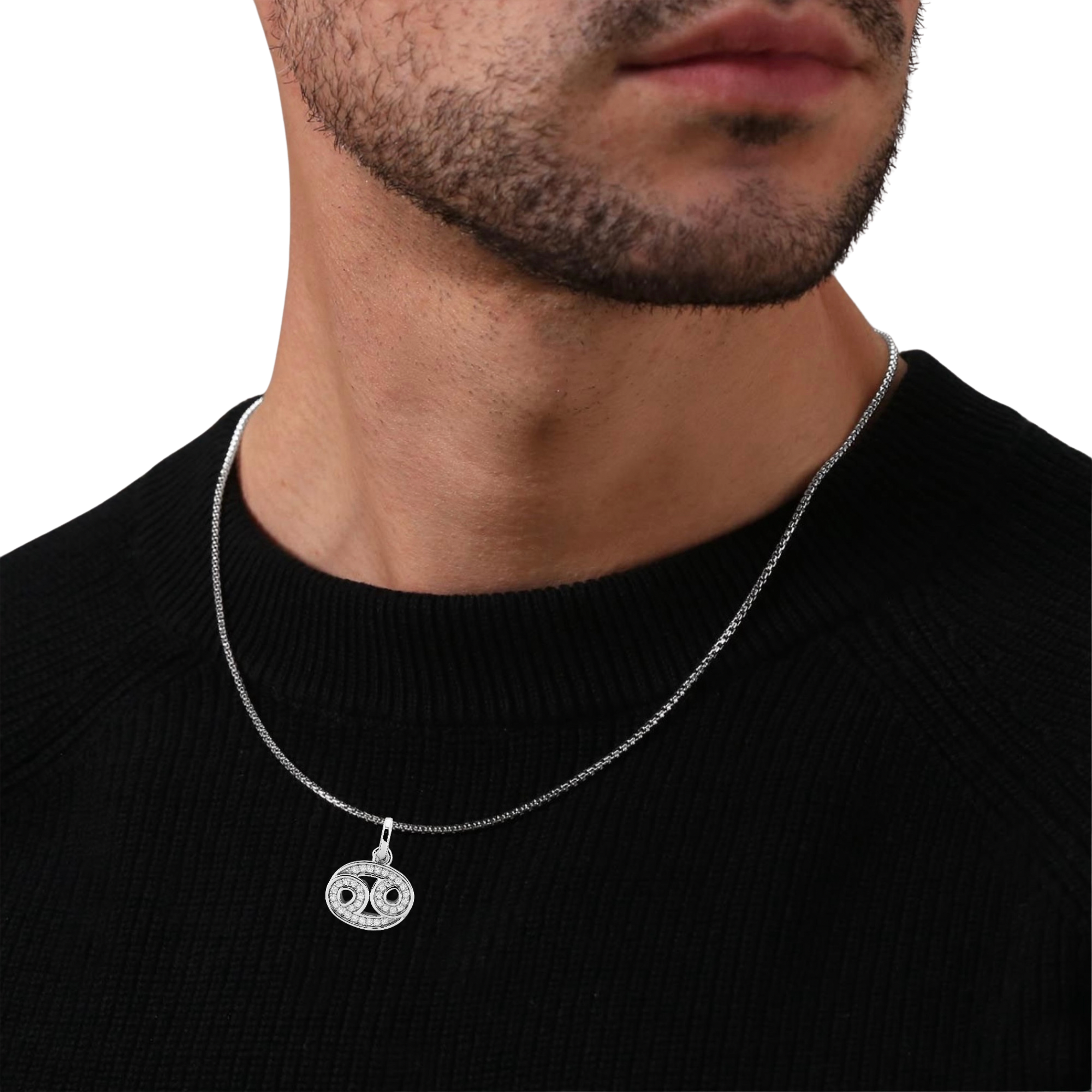 Moissanite Cancer Pendant Set