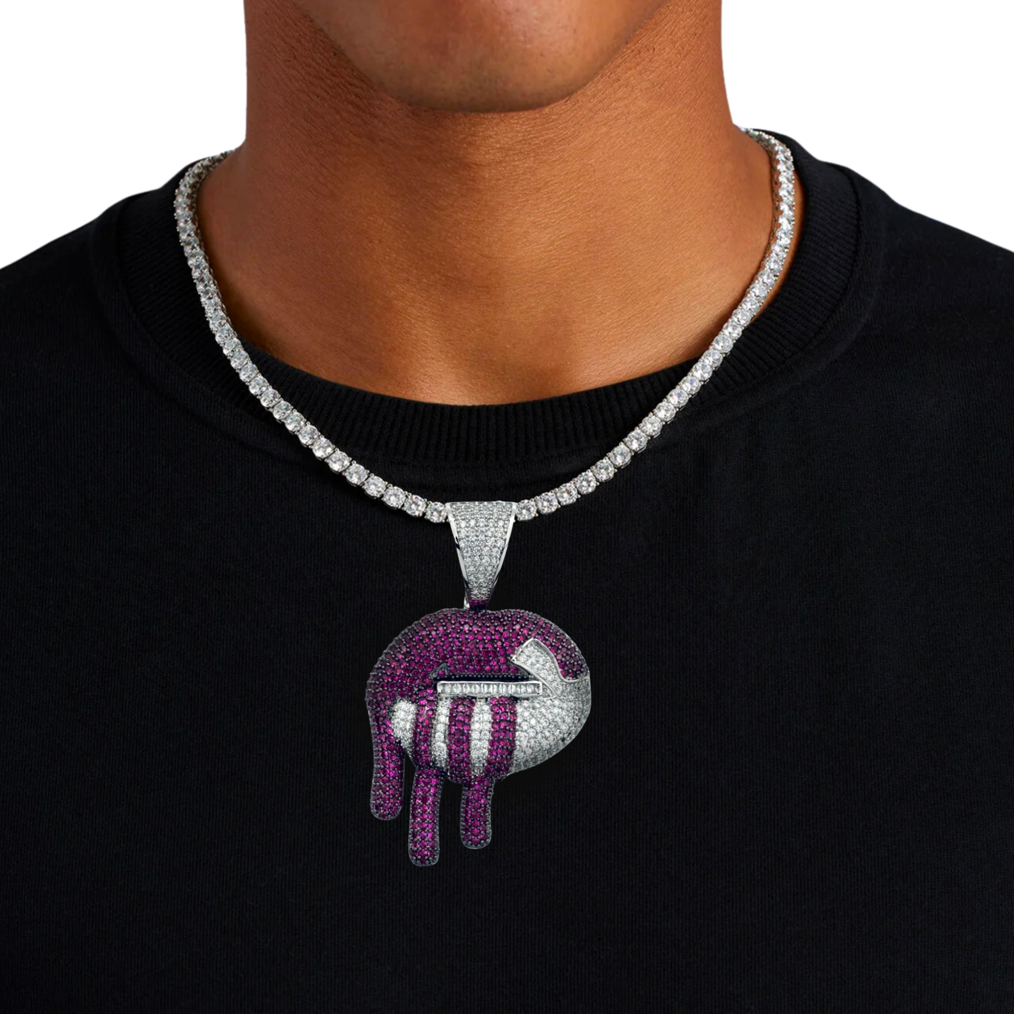 Drip Lip Diamond Pendant