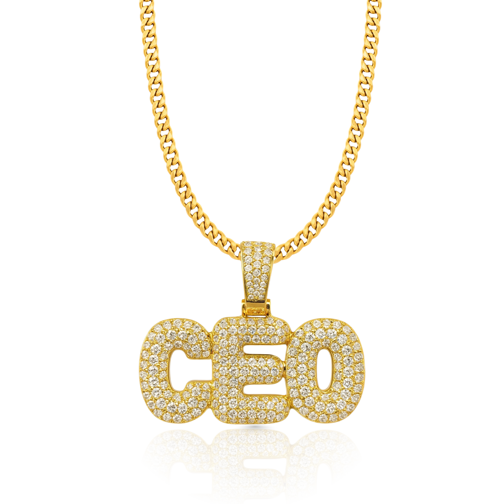 "CEO" Diamond Gold Pendant