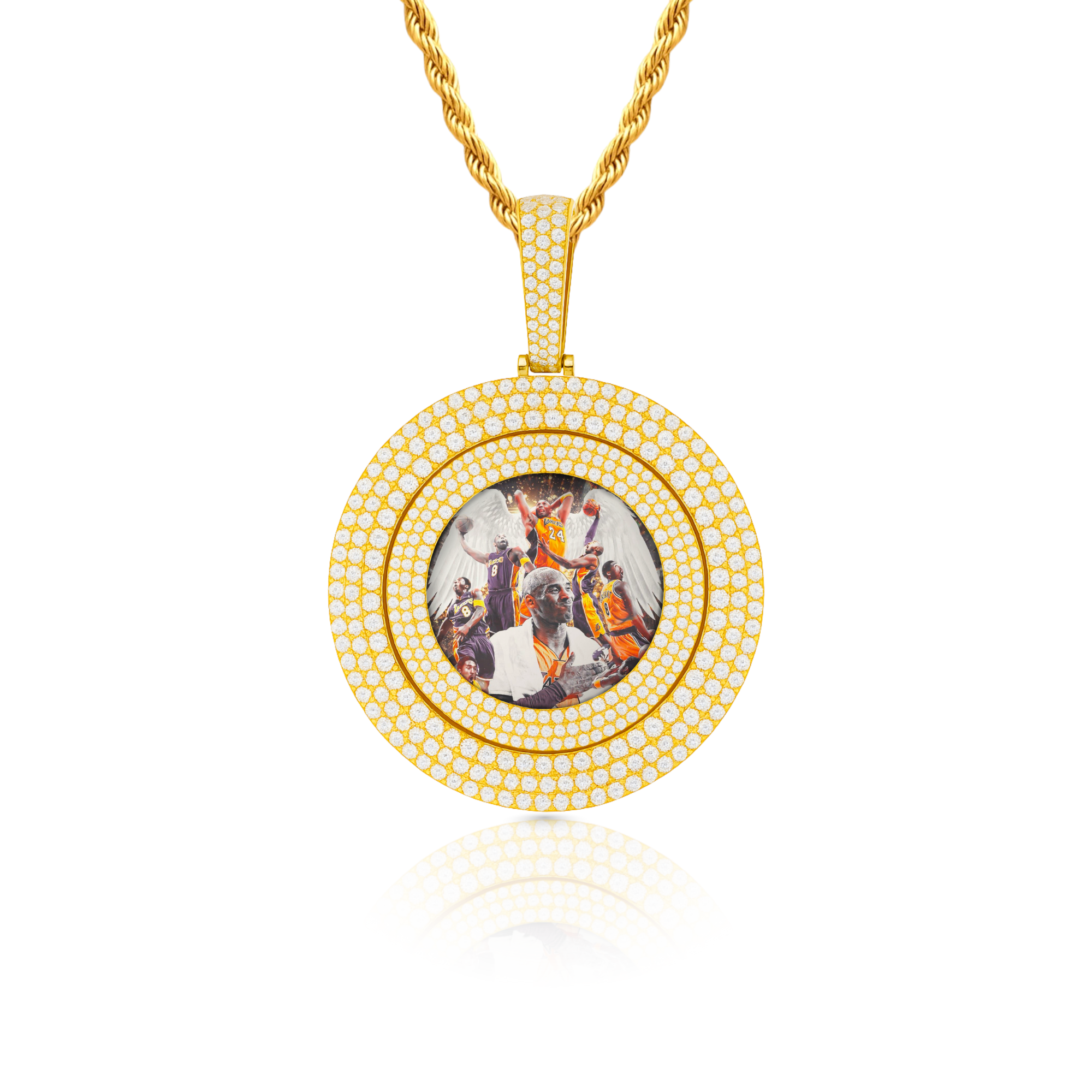 Spinning Diamond Custom Photo Pendant