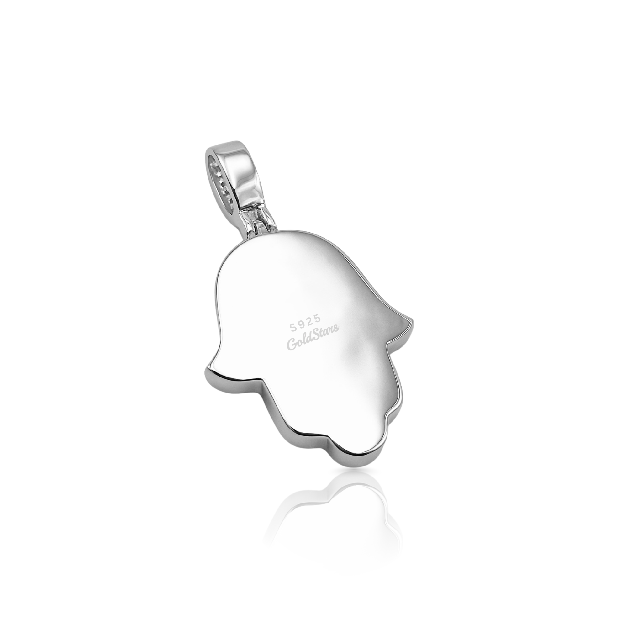 Moissanite Hamsa Hand Pendant 7.6cts VVS1