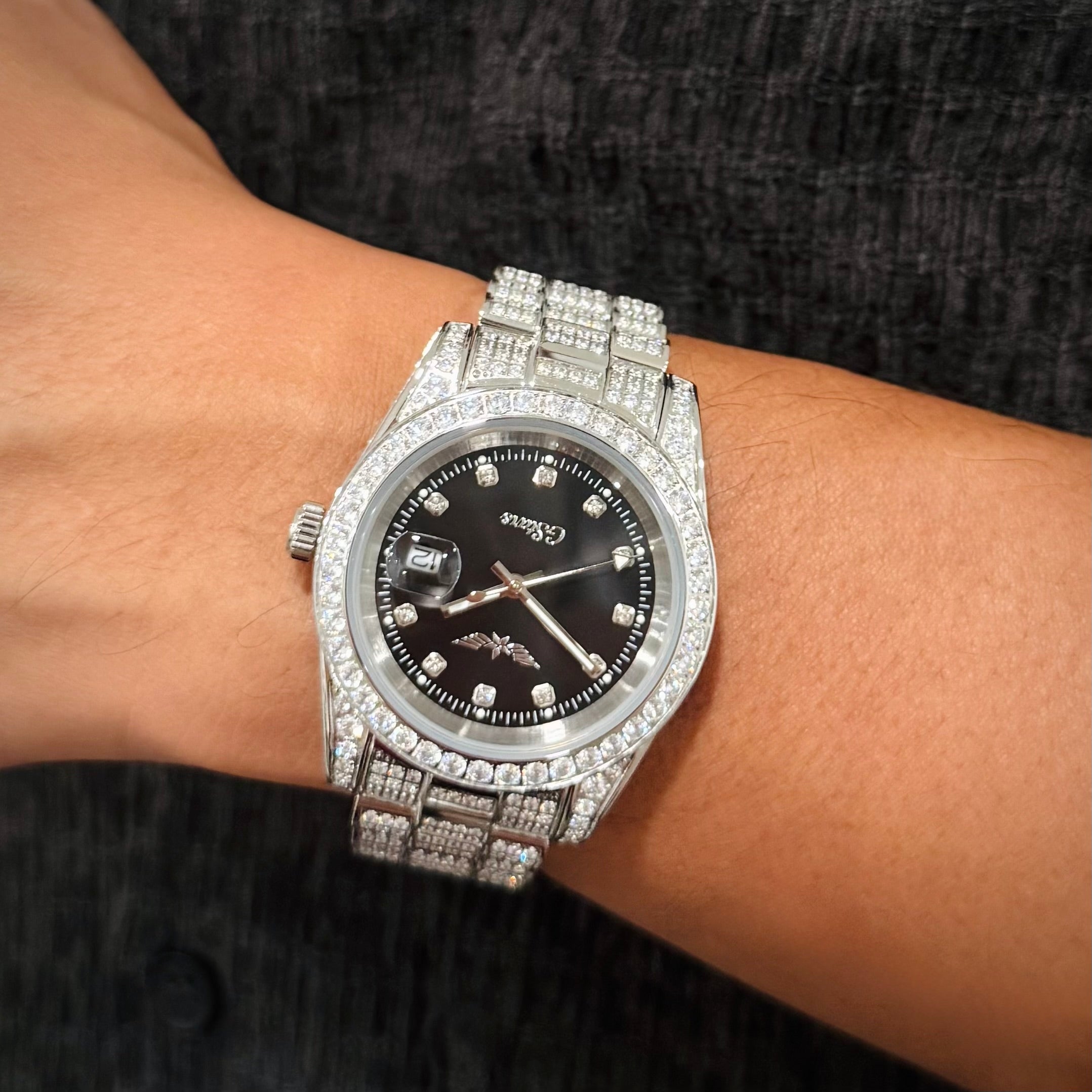 GStars Presidential White Diamond Watch