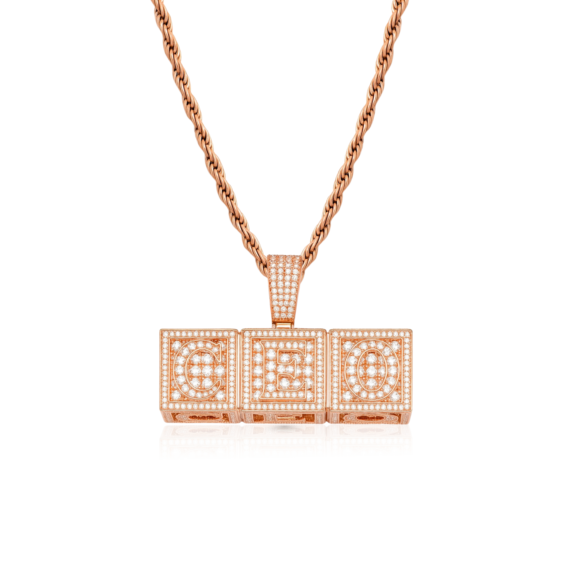 Cubic Box Letter Custom Pendant