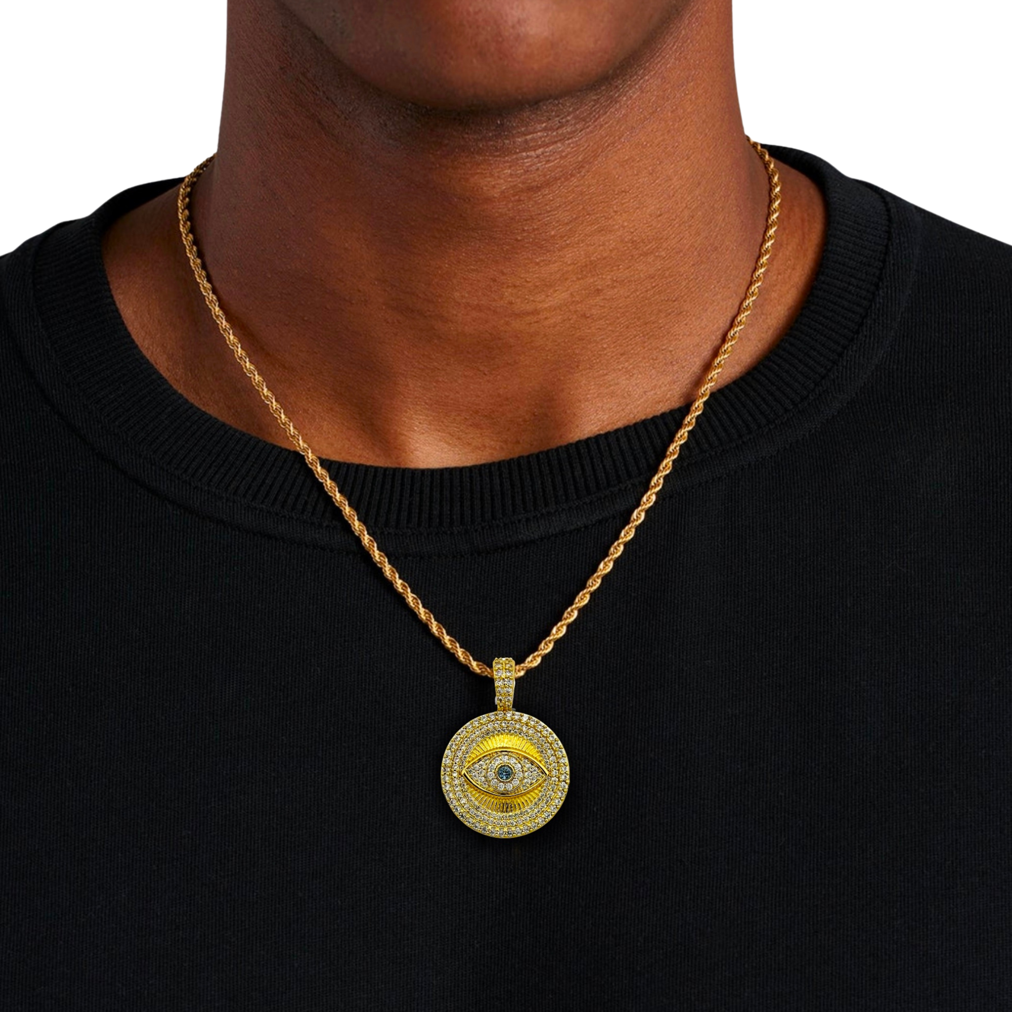 Evil Eye Diamond Gold Pendant