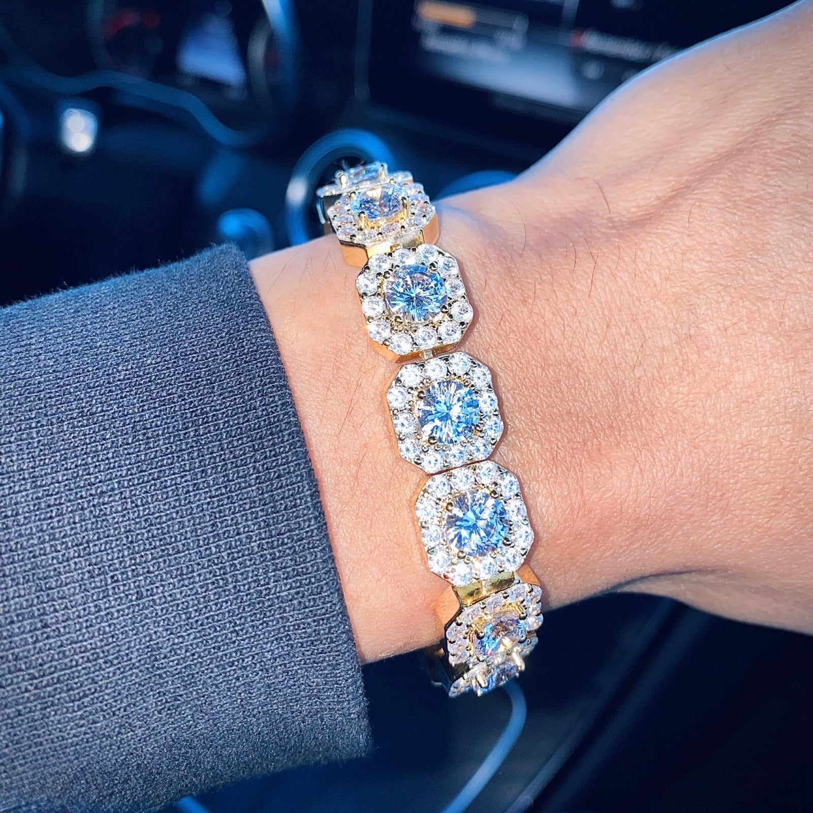 Clustered Tennis Chain Set 12mm