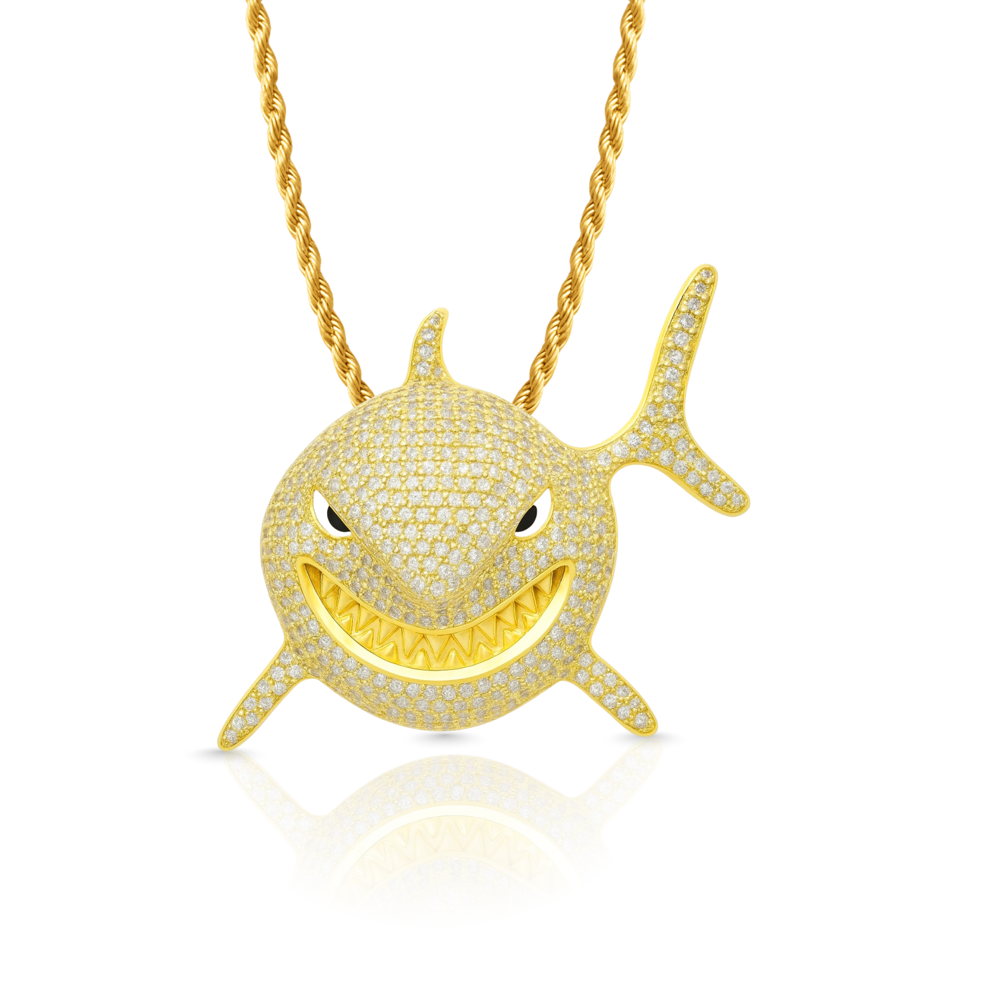 Jaws Diamond Gold Pendant