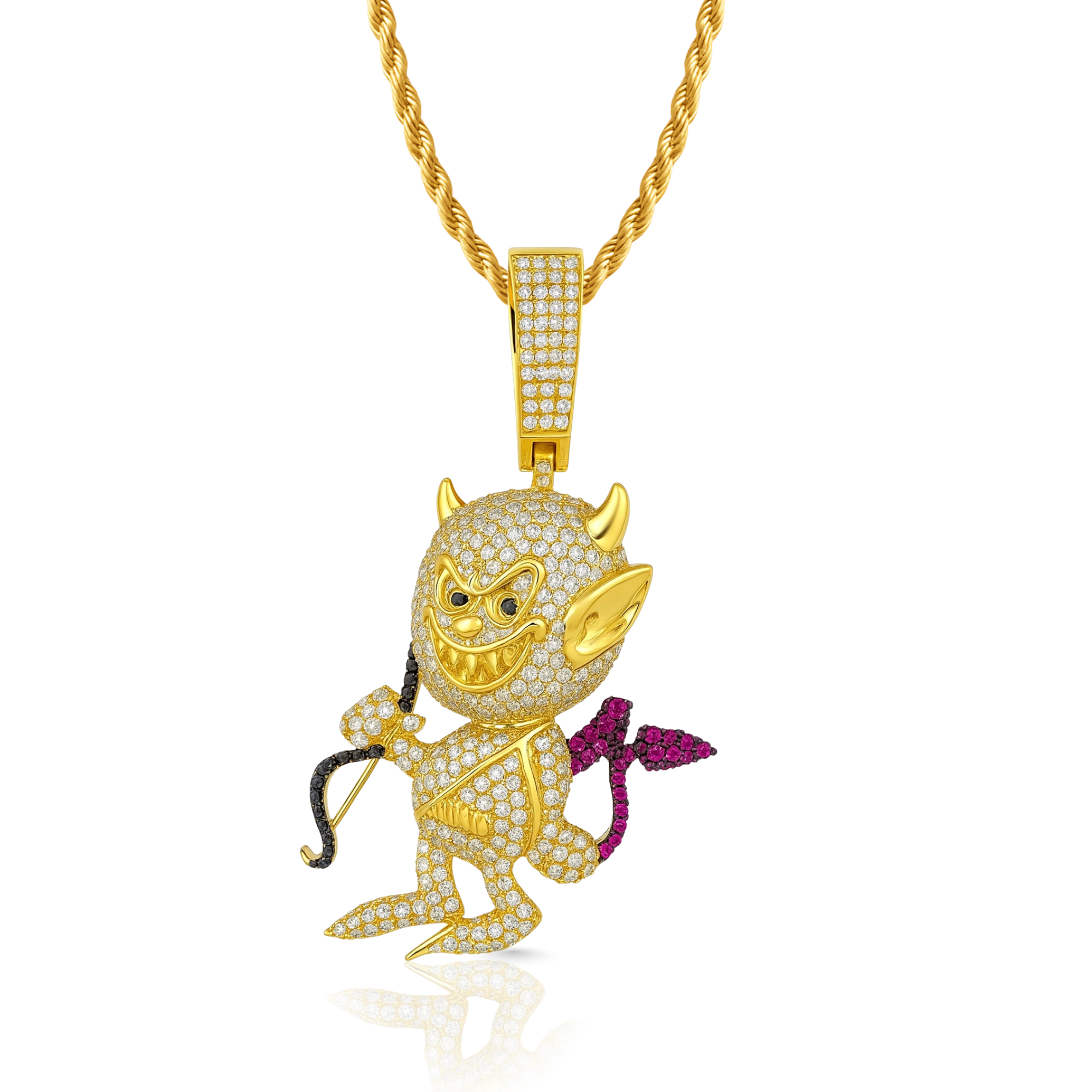 Devil Cupid Diamond Pendant