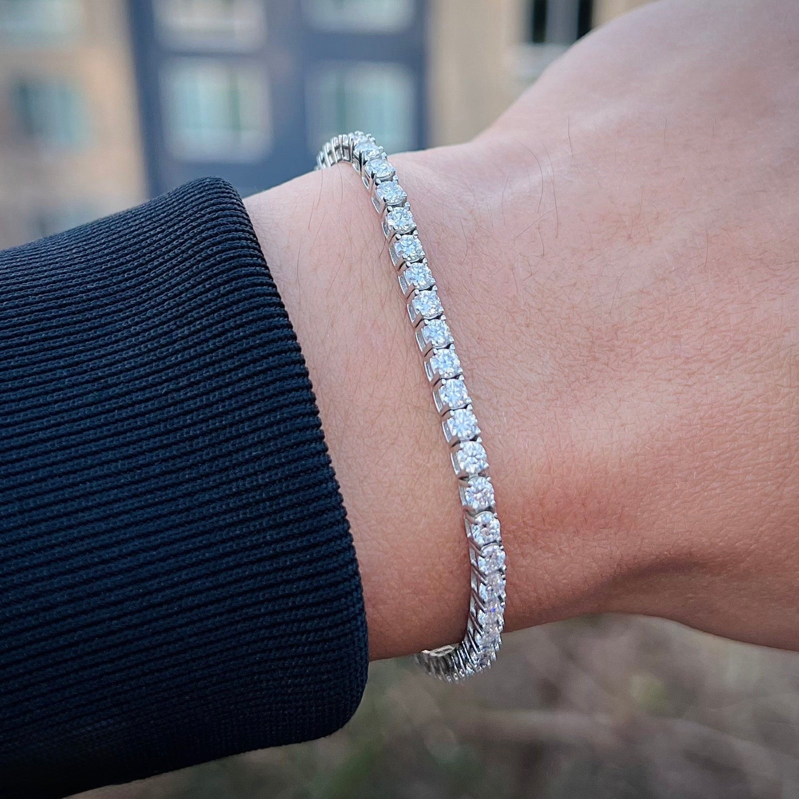 Moissanite Diamond Tennis Bracelet (3mm) 12cts