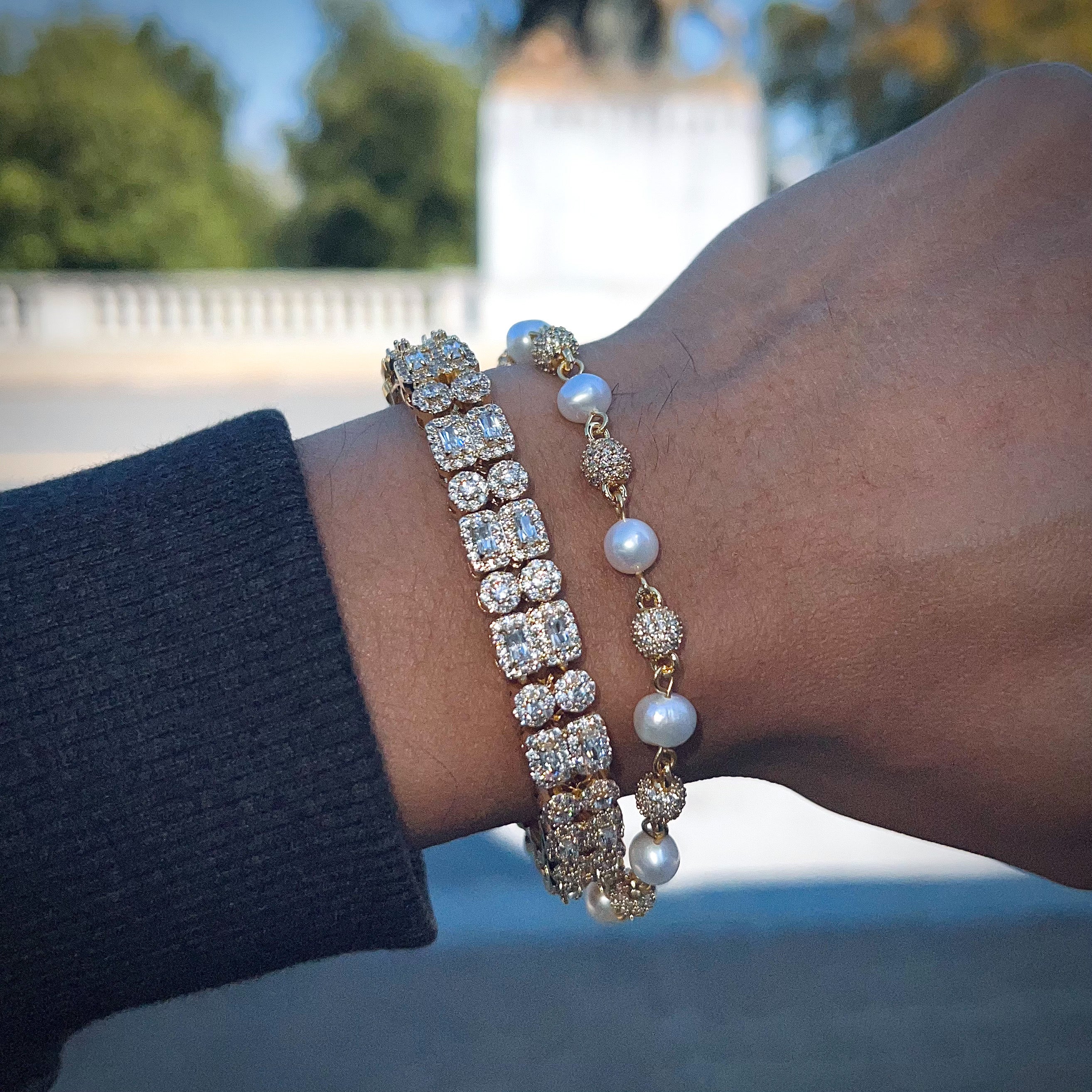 Iced ball Pearl Bracelet