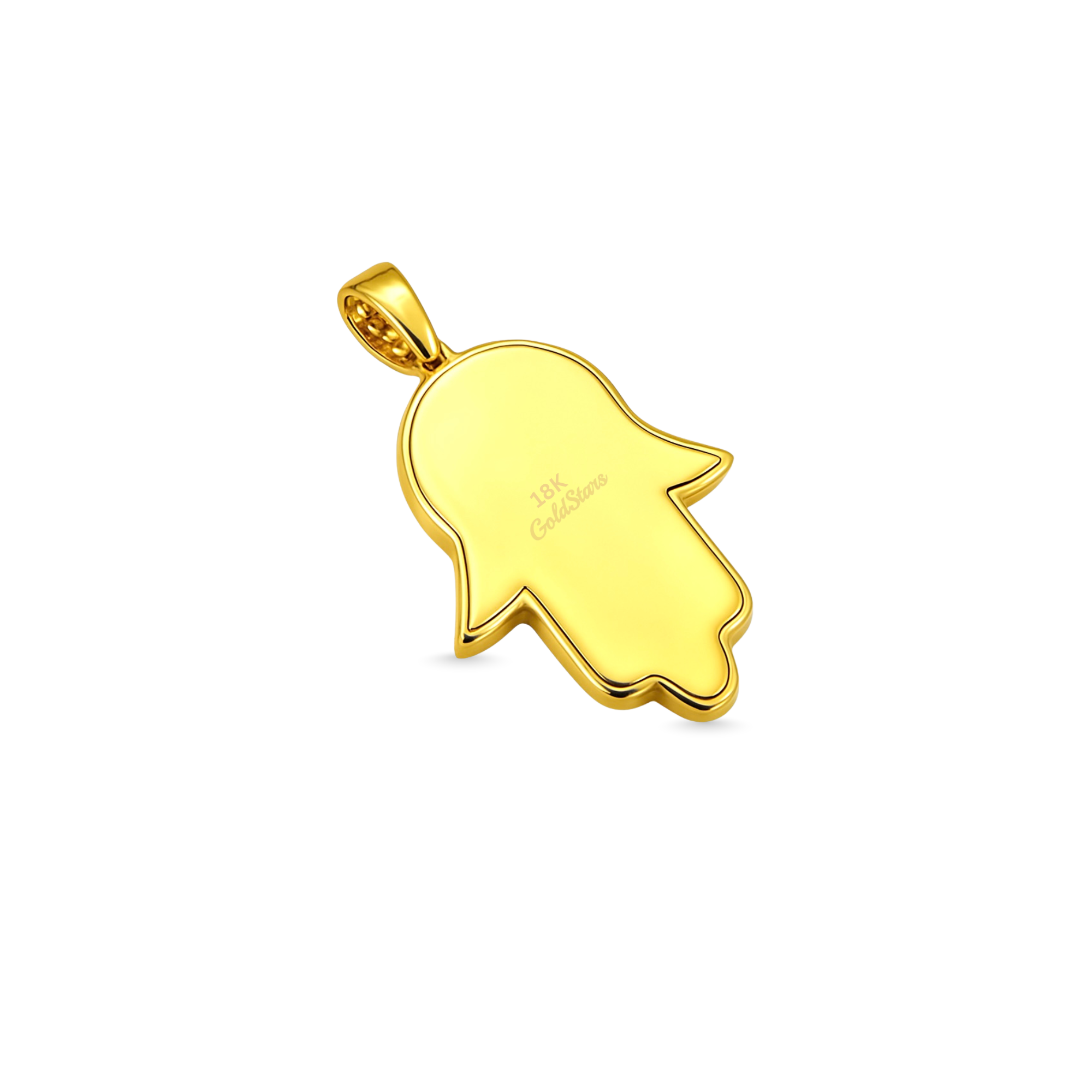 Hamsa Hand Diamond Gold Pendant