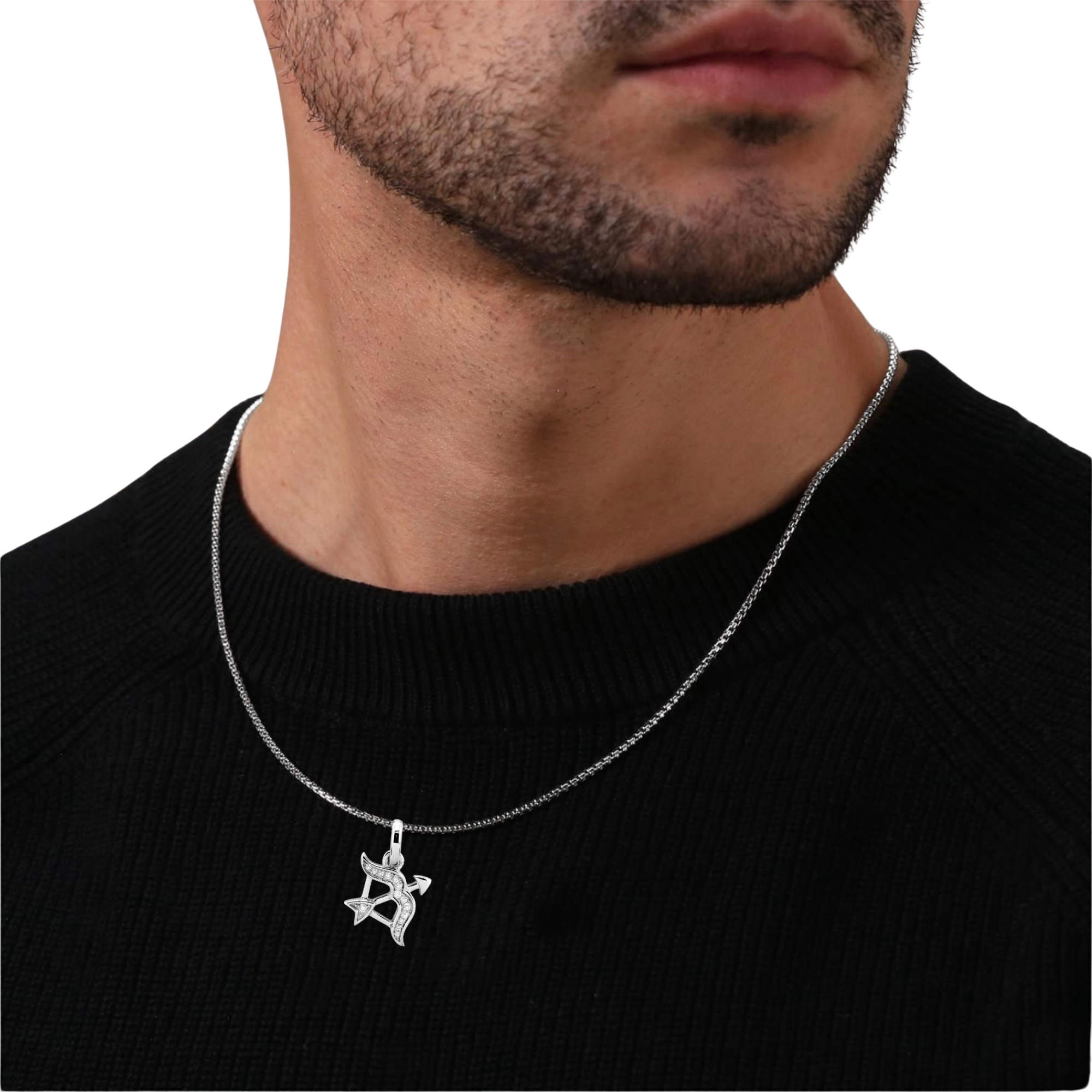 Moissanite Sagittarius Pendant Set