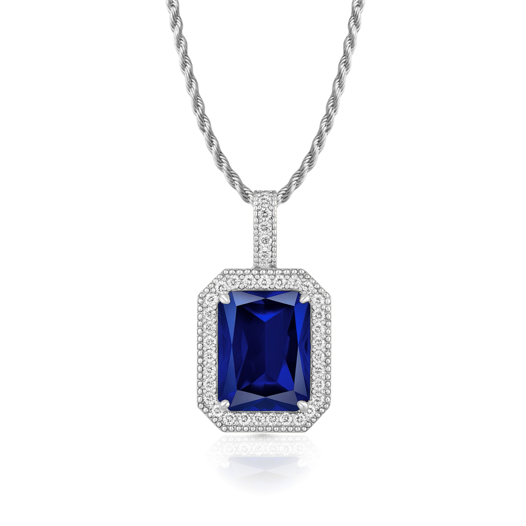 Sapphire Blue Diamond Pendant