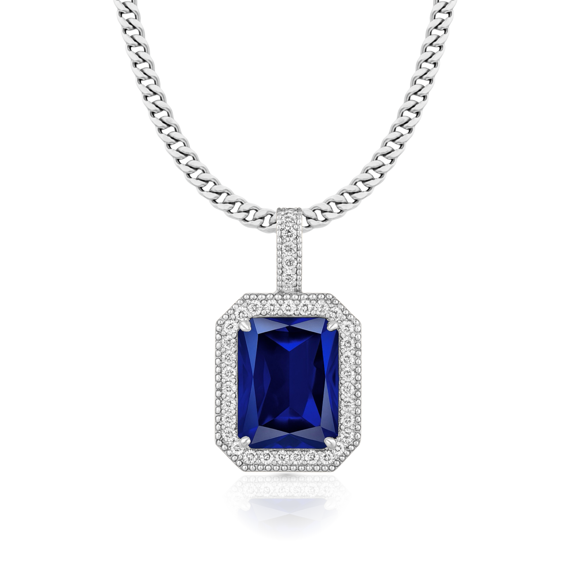 Sapphire Blue Diamond Pendant