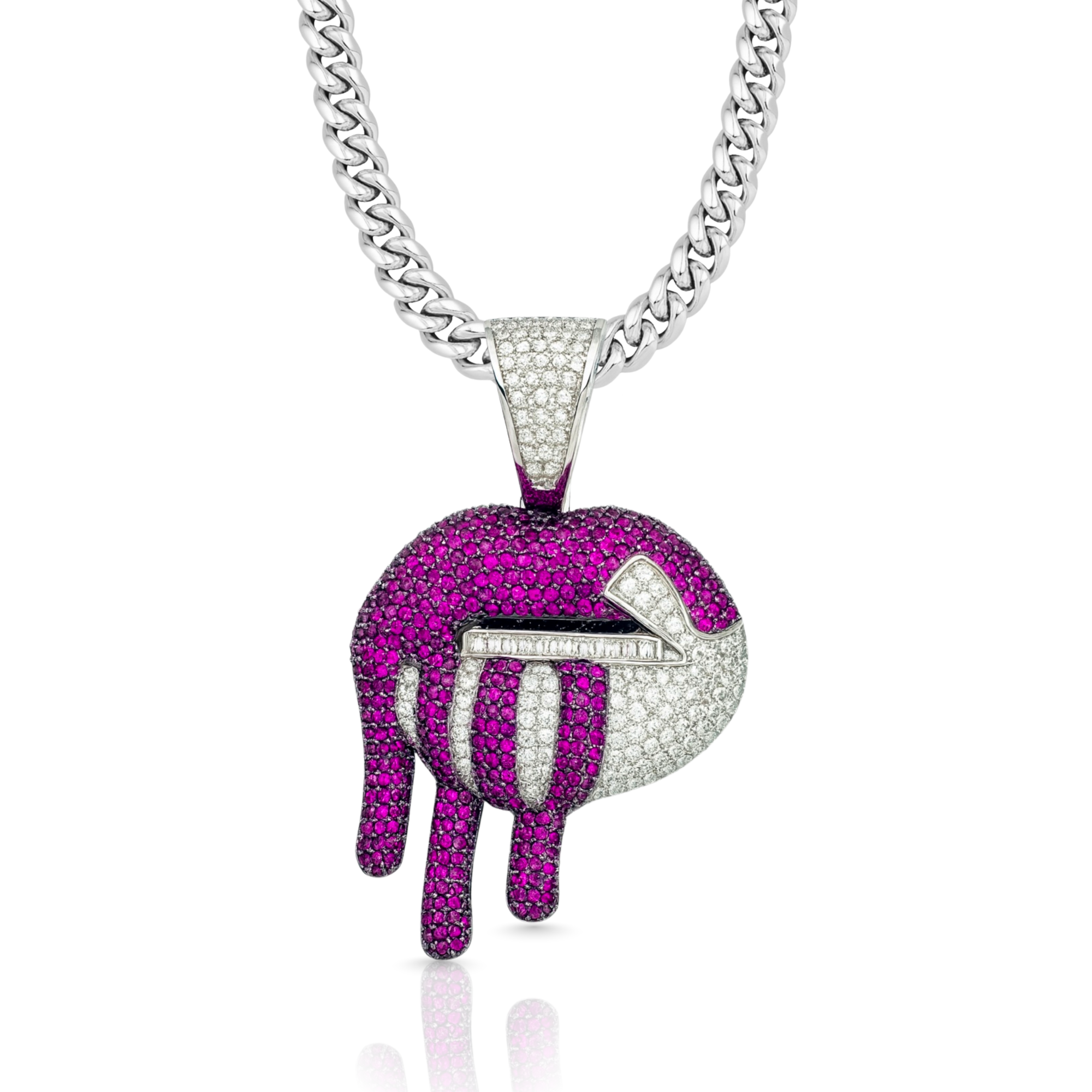 Drip Lip Diamond Pendant