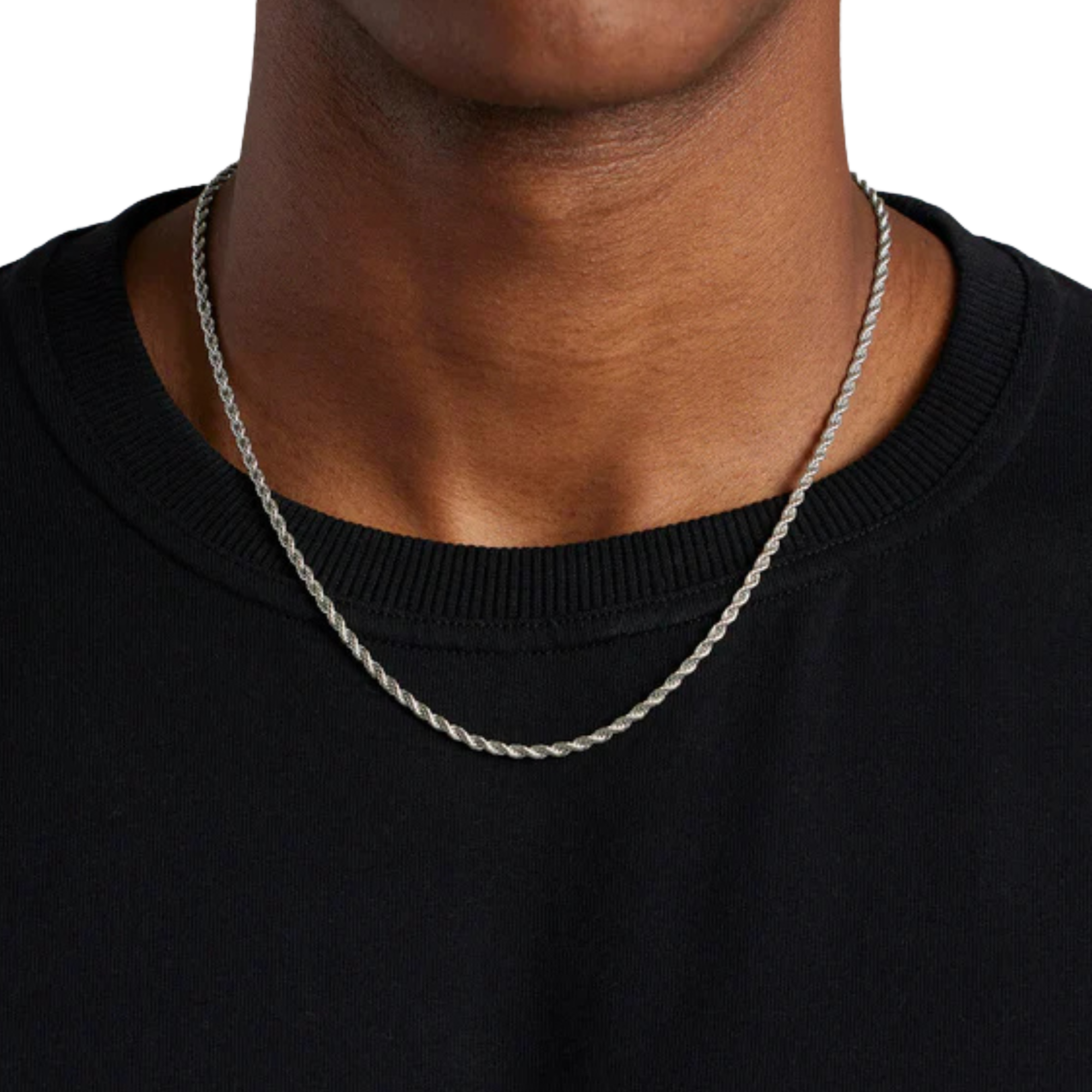 Solid Silver Rope Chain 3mm