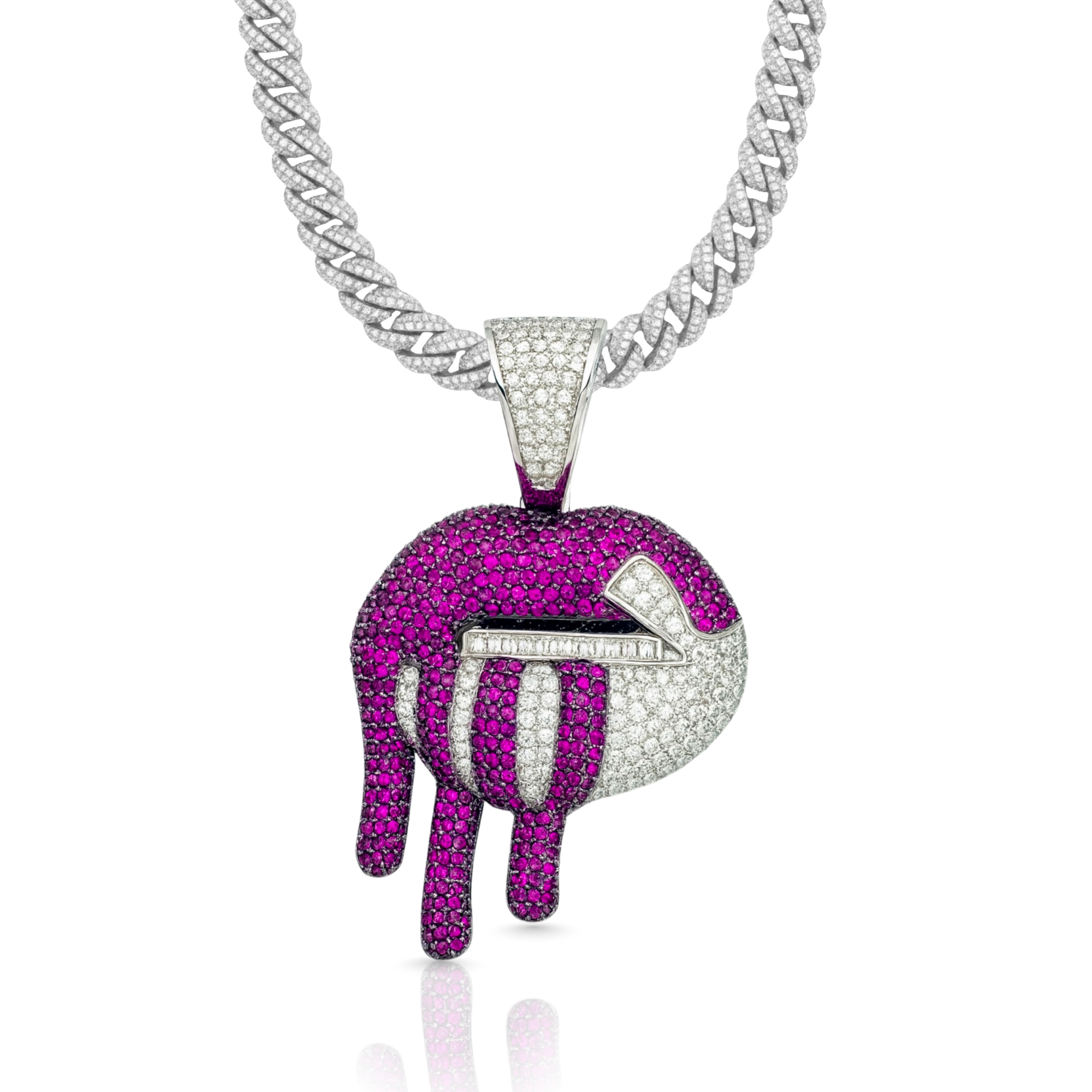 Drip Lip Diamond Pendant