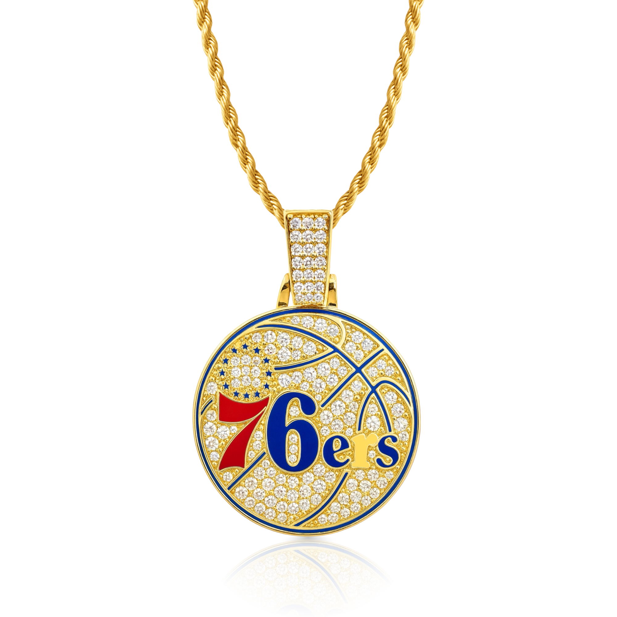 76ers Diamond Gold Pendant