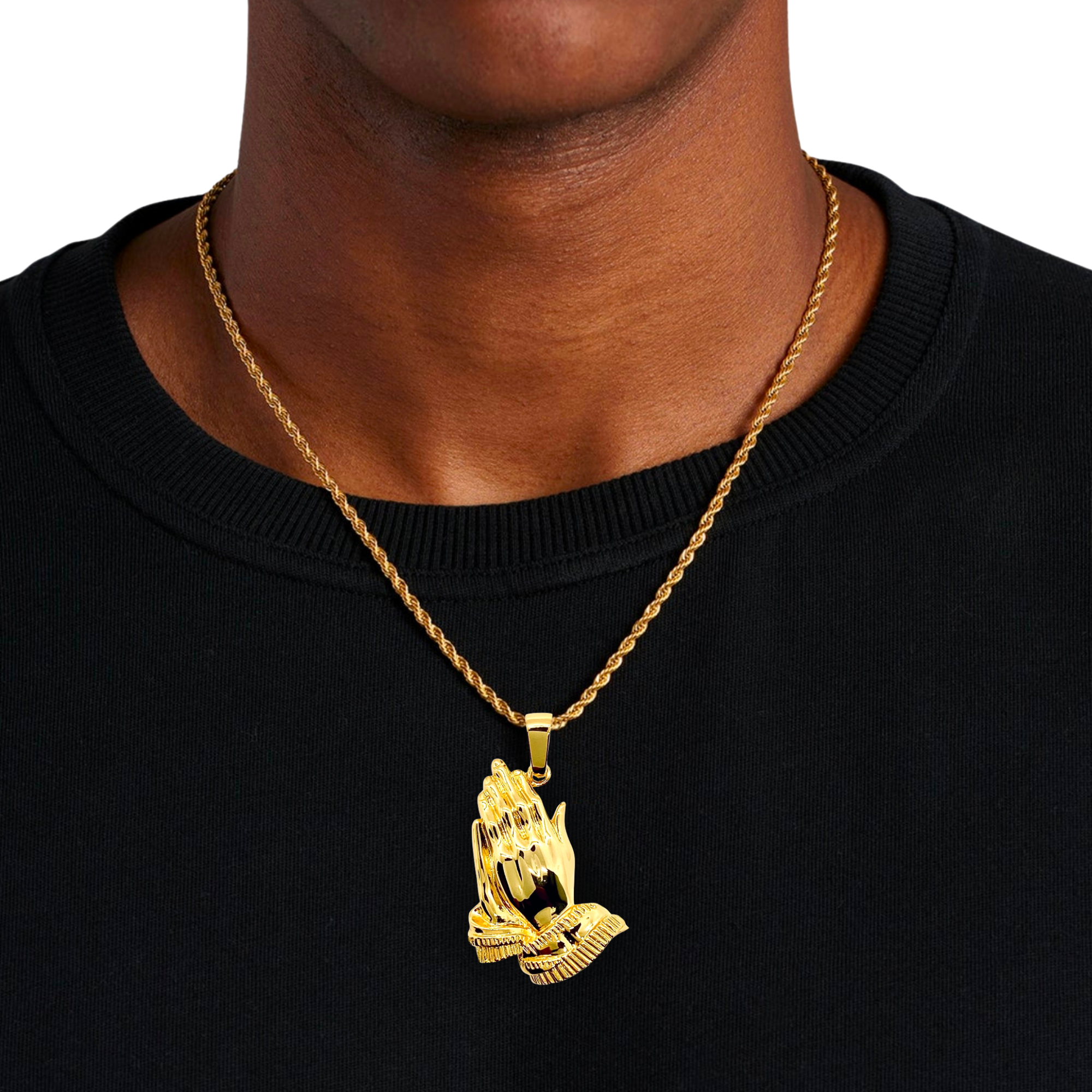 Praying Hand Gold Pendant