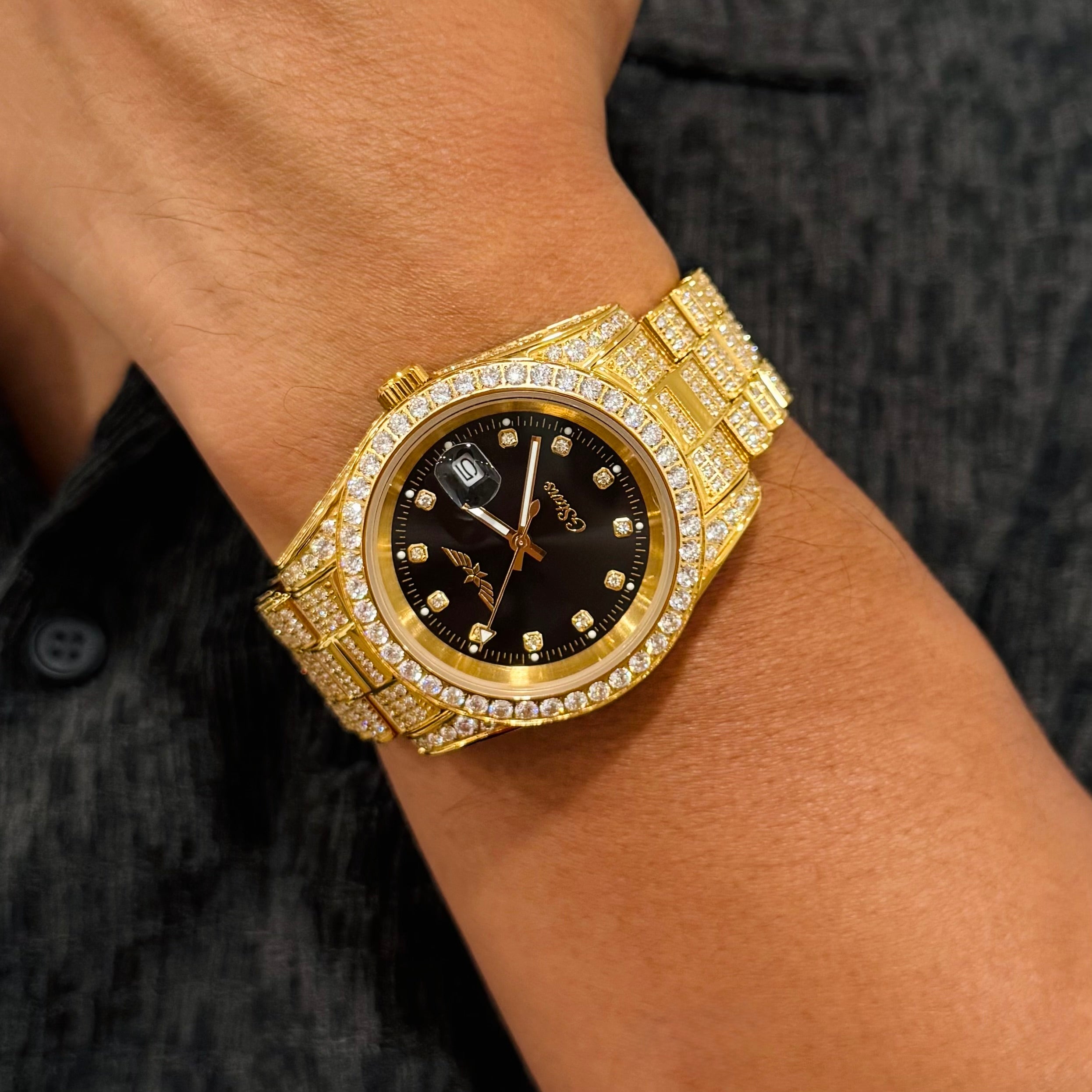 GStars Presidential 18k Gold Diamond Watch