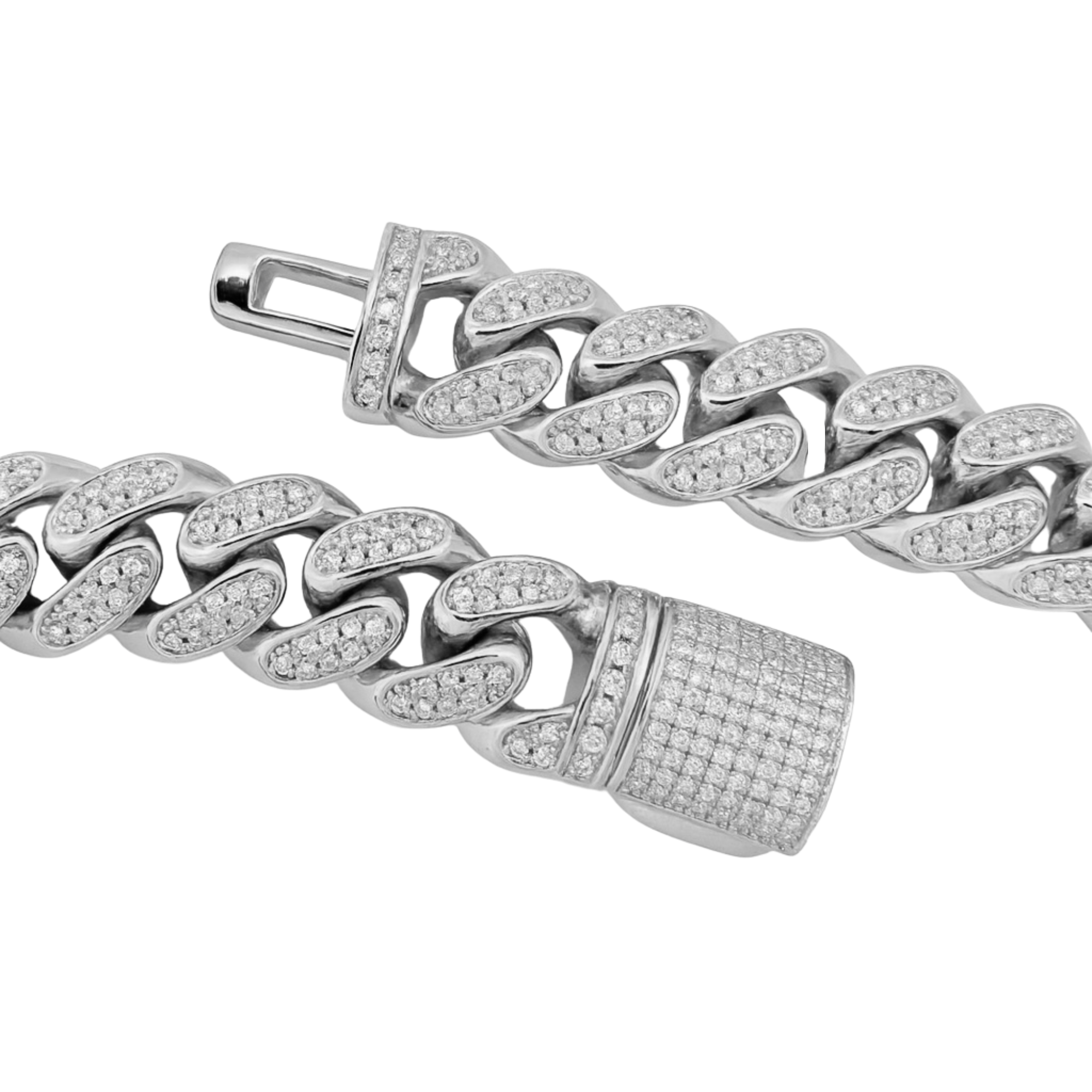 Moissanite Diamond Cuban Chain (12mm) 17cts