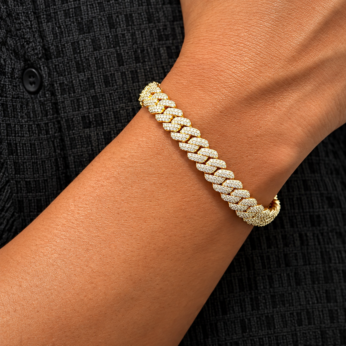 Diamond Prongs Bracelet 14K 8mm