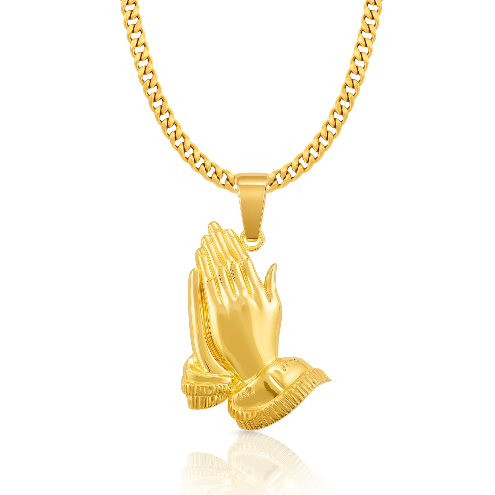 Praying Hand Gold Pendant