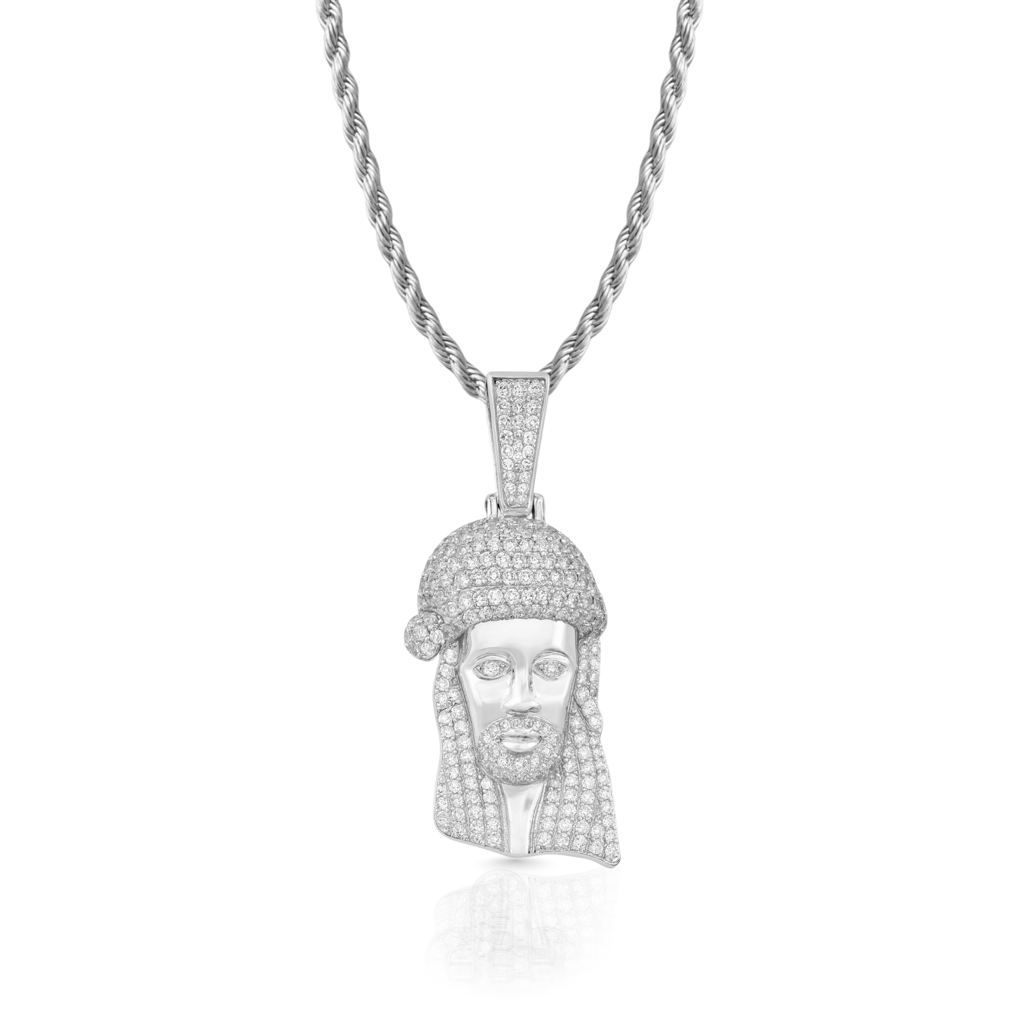 Afro Jesus Diamond Pendant
