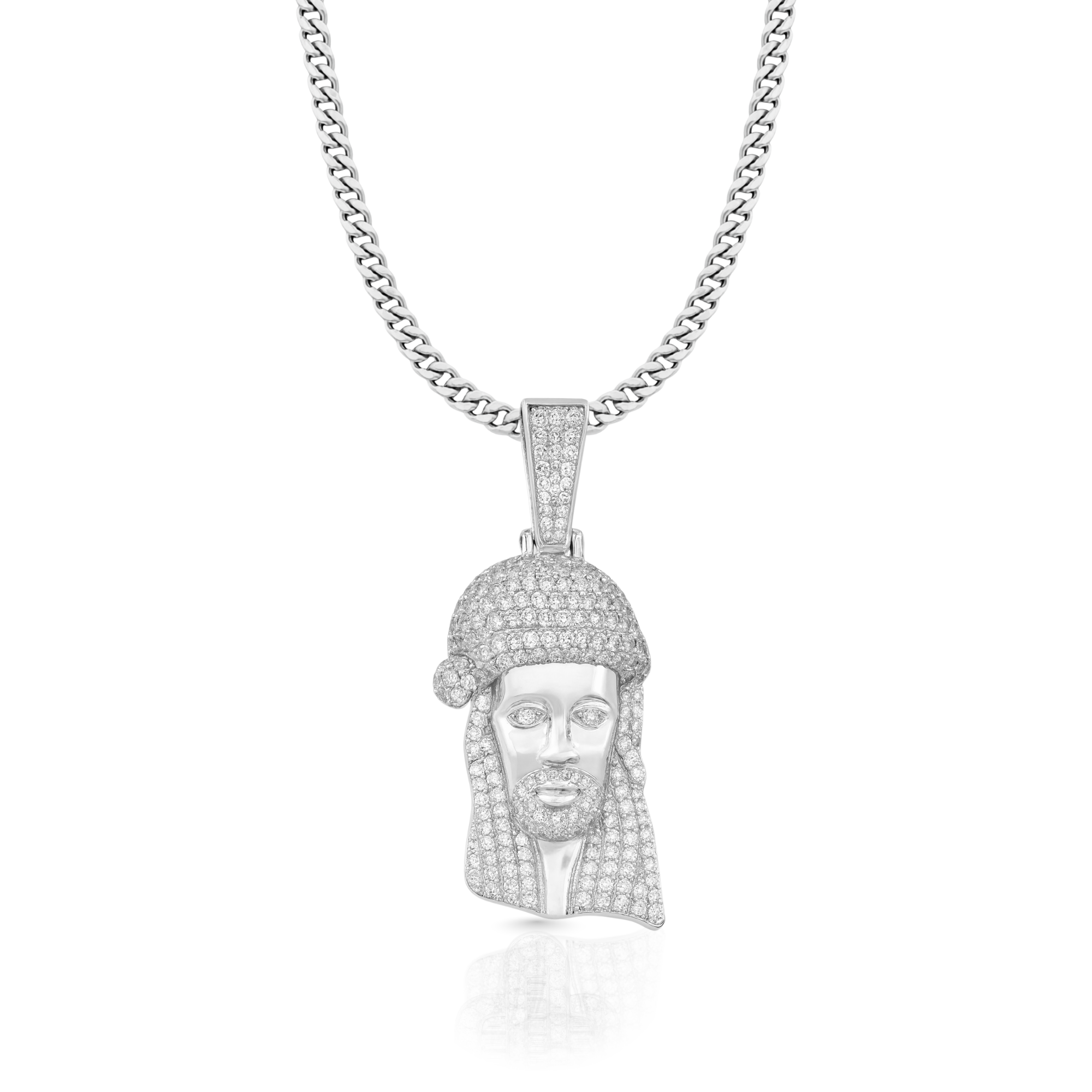 Afro Jesus Diamond Pendant