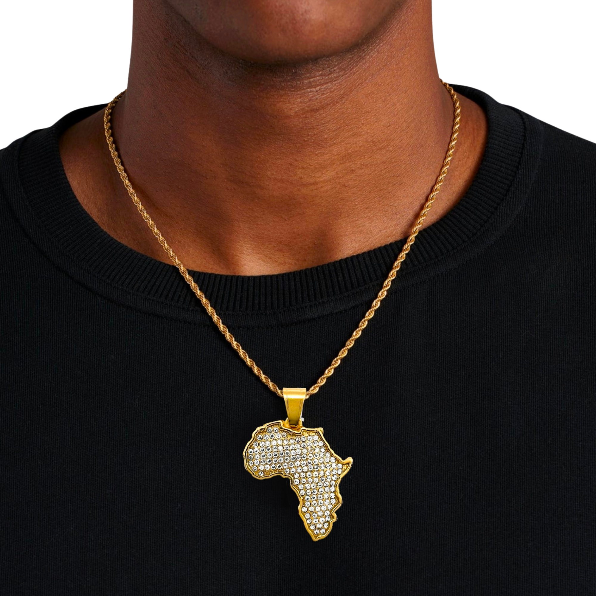 Africa Diamond Gold Pendant