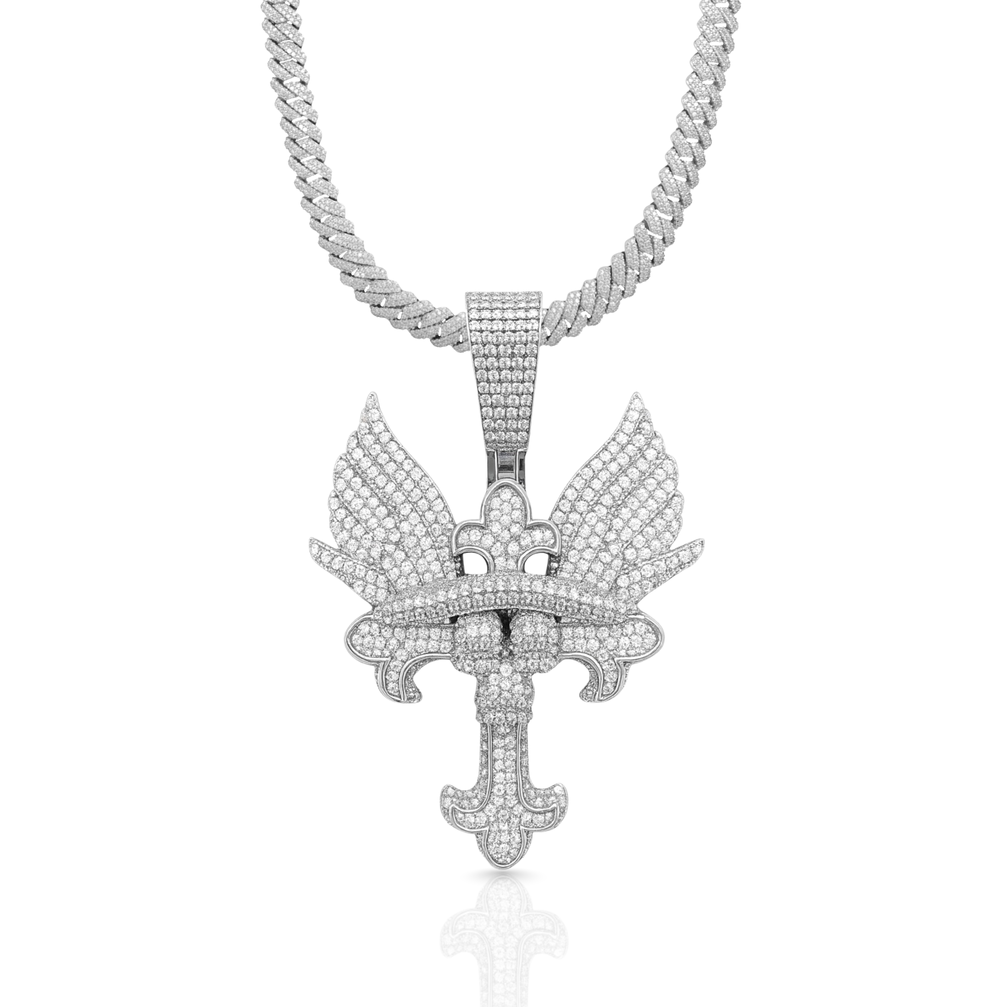 Tribal Cross Diamond Pendant