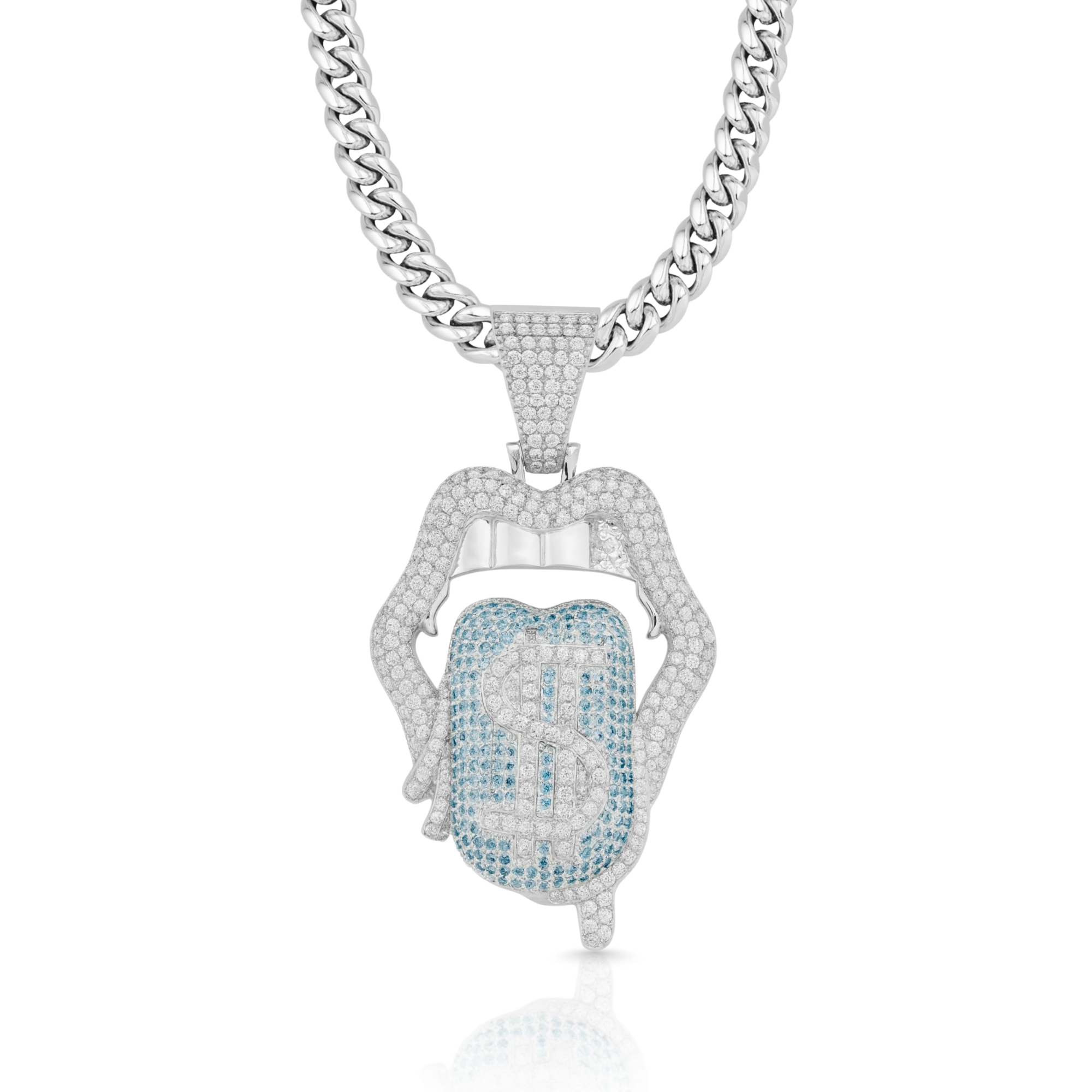 Money Talk Blue Diamond Pendant