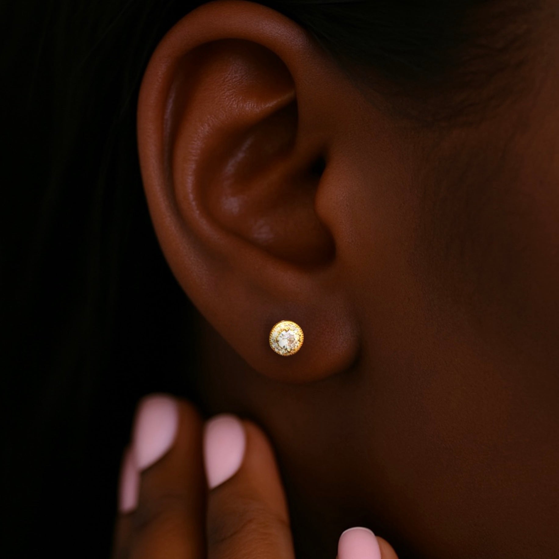 Aura Gold Diamond Earrings