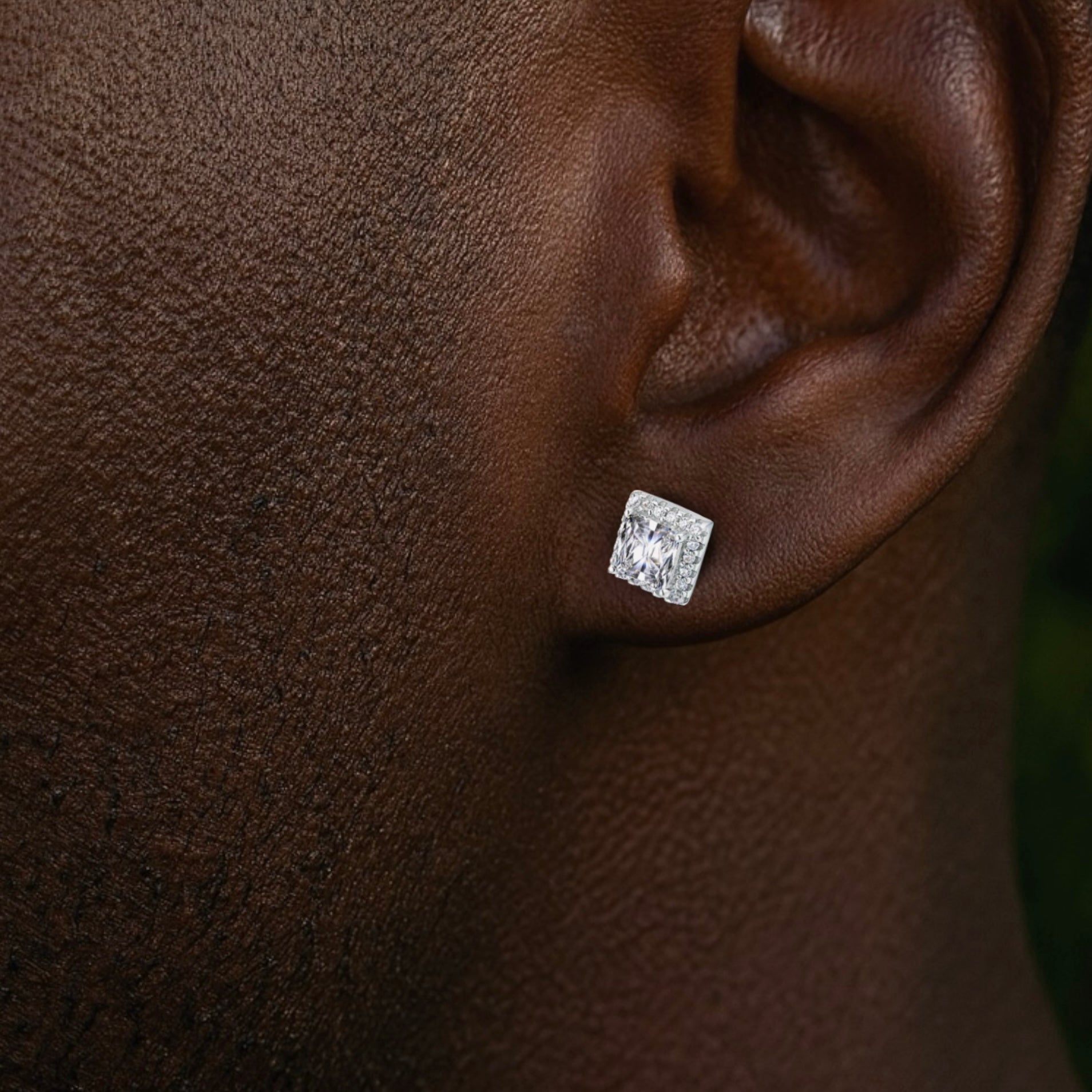 Moissanite Brilliant Silver Diamond Earrings 0.5cts