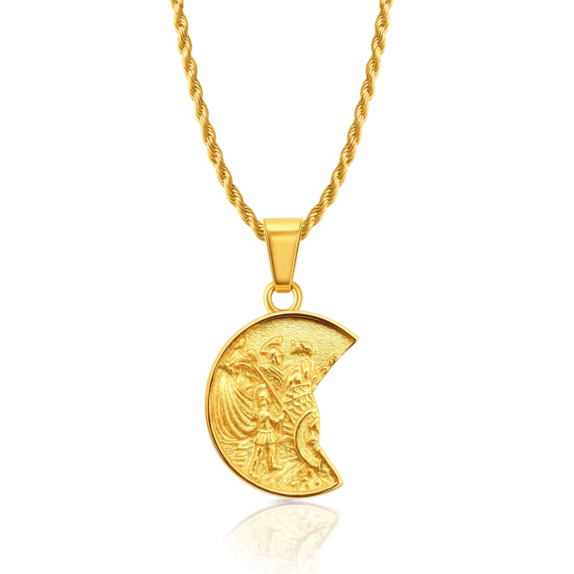 Roman Medallion Gold Pendant