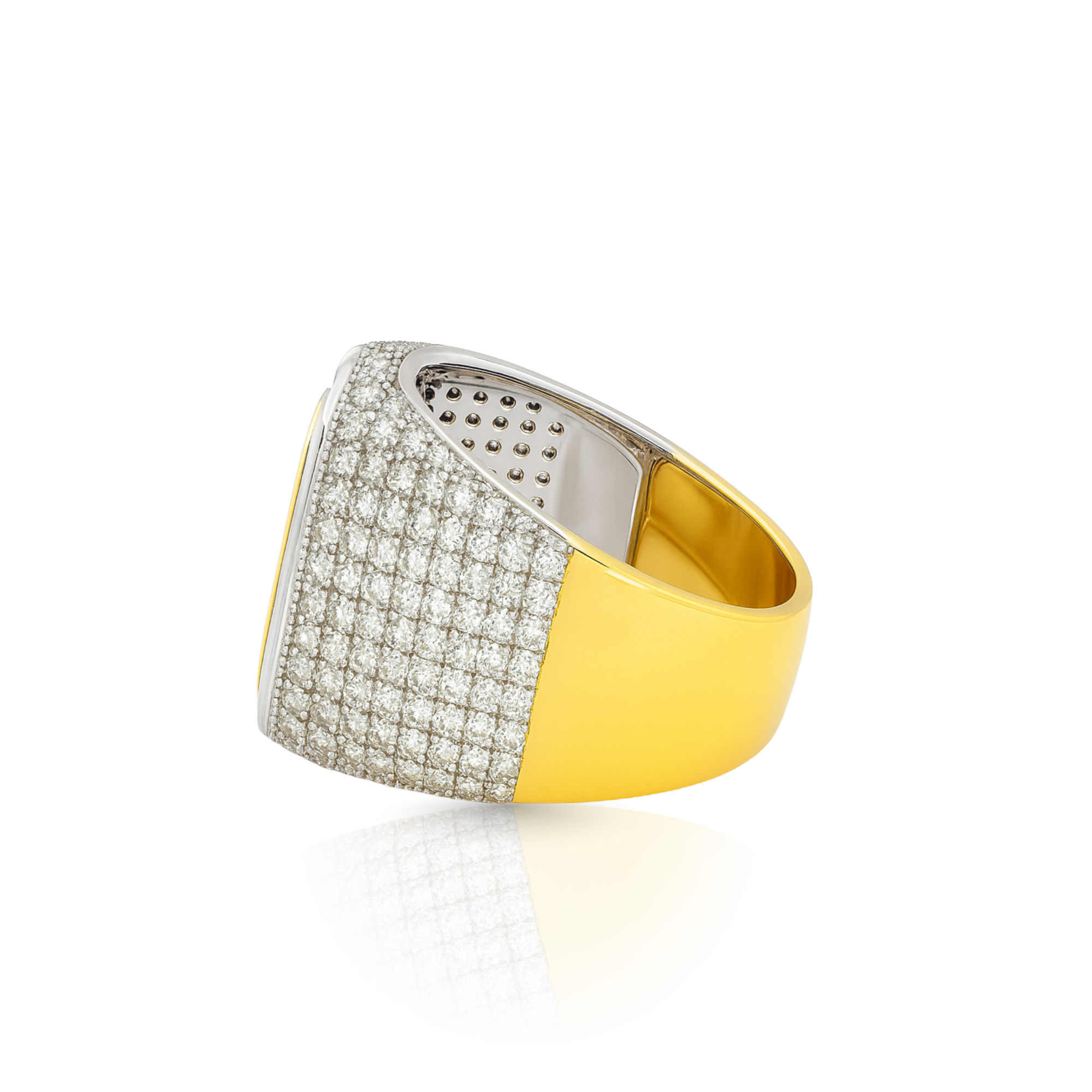 Cuban Diamond Ring Two Tone